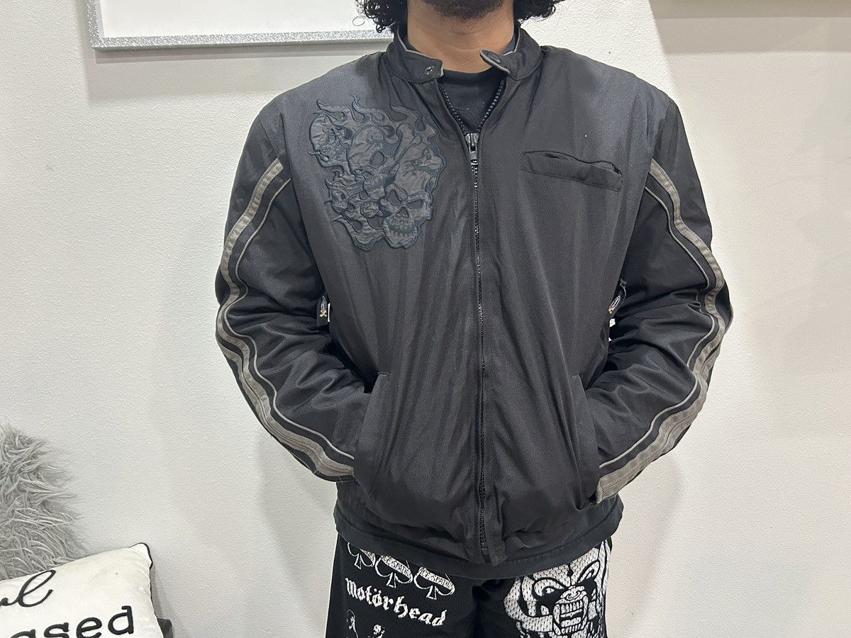 Xelement Y2K Grunge Reflective Skulls Motorcycle Xelement Jacket Size US XL / EU 56 / 4 - 10 Thumbnail