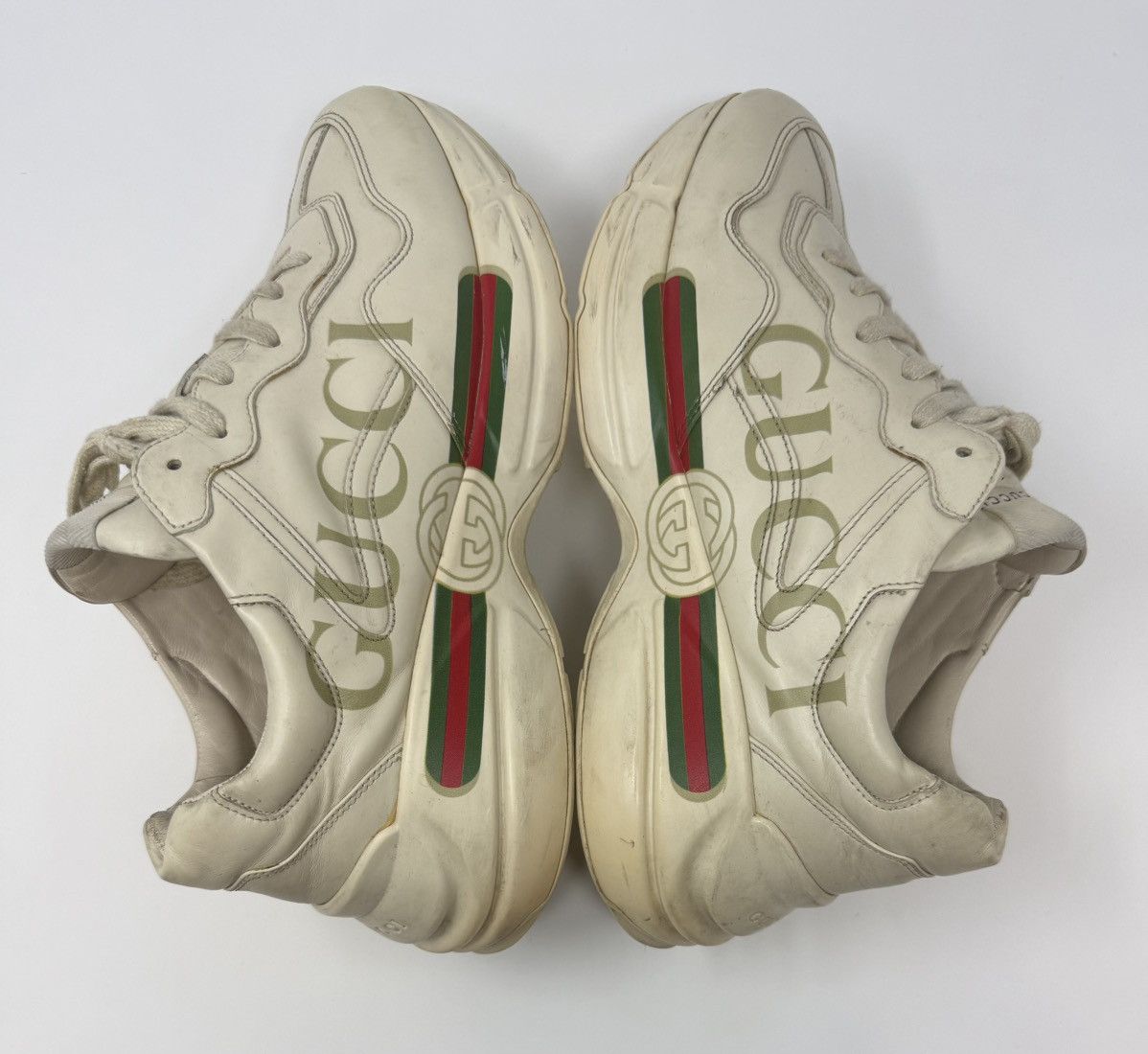 Gucci Gucci Rhyton Logo Leather Sneaker Size US 9 / EU 42 - 3 Thumbnail