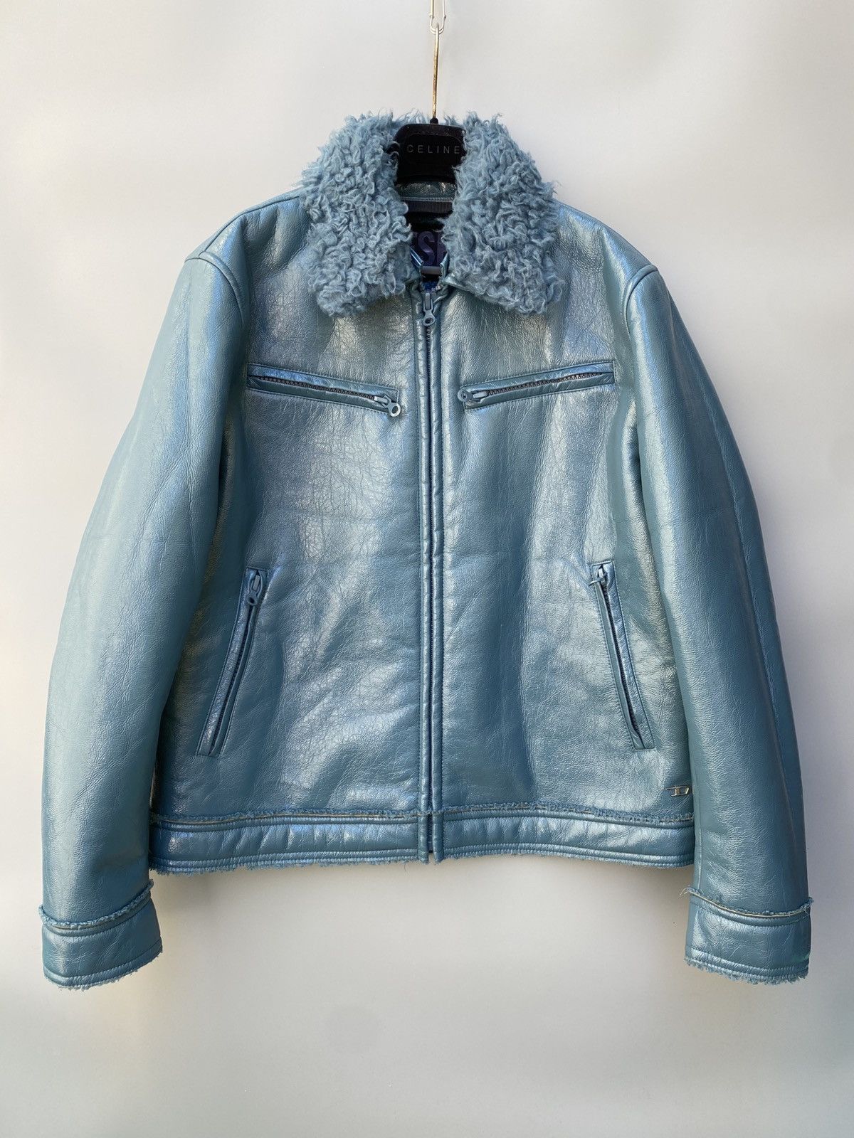 Diesel Diesel- Faux Shearling Leather Fur Jacket Size US L / EU 52-54 / 3 - 1 Thumbnail