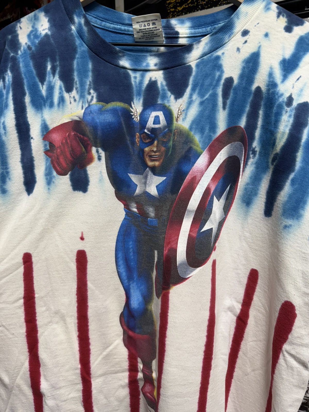 Vintage Vintage Captain America T-Shirt Vtg Marvel Comics Tee XLarge Size US XL / EU 56 / 4 - 2 Thumbnail