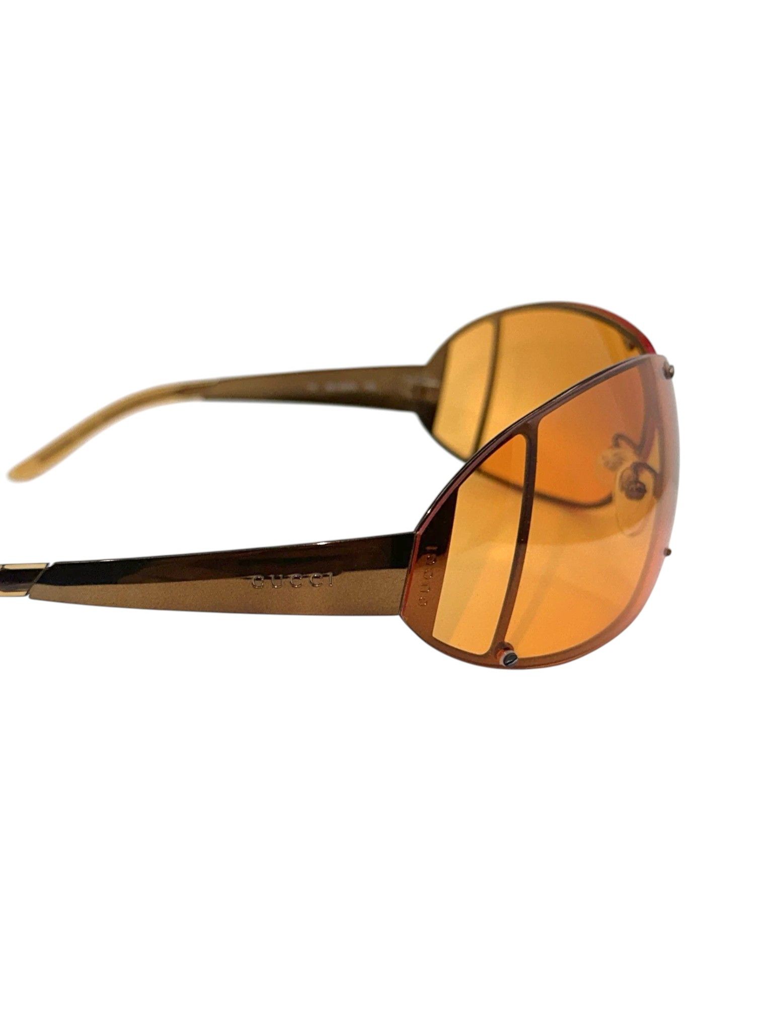 Gucci Gucci GG 1652/S Amber Shield Sunglasses Size ONE SIZE - 2 Thumbnail