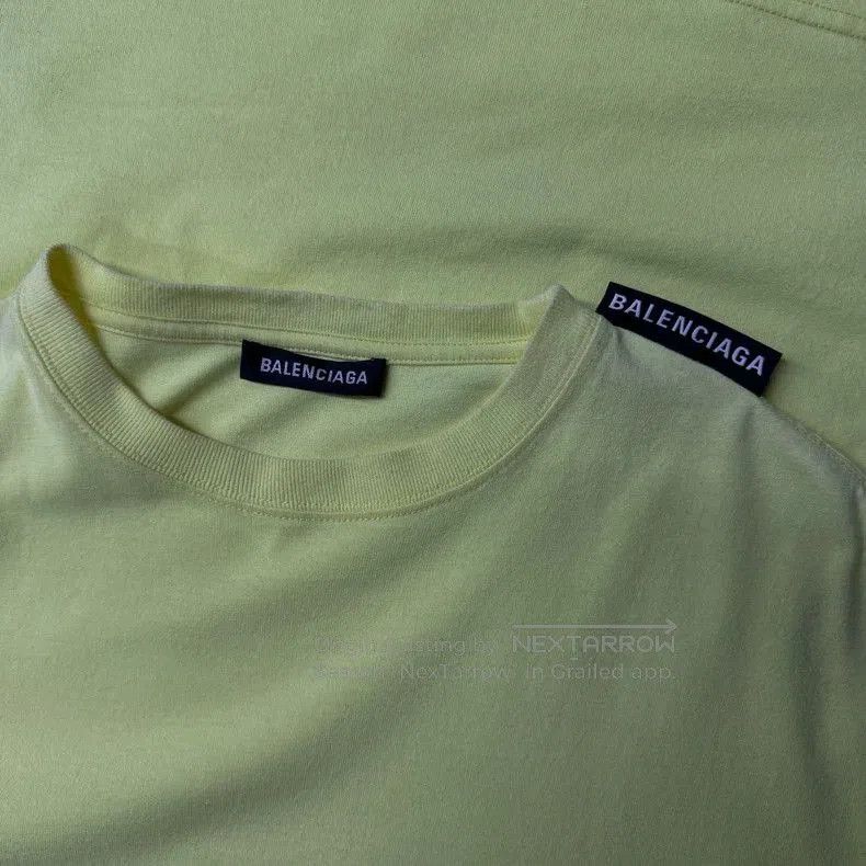 Balenciaga Balenciaga Neon Green Shoulder Logo Tee. Size US S / EU 44-46 / 1 - 5 Thumbnail
