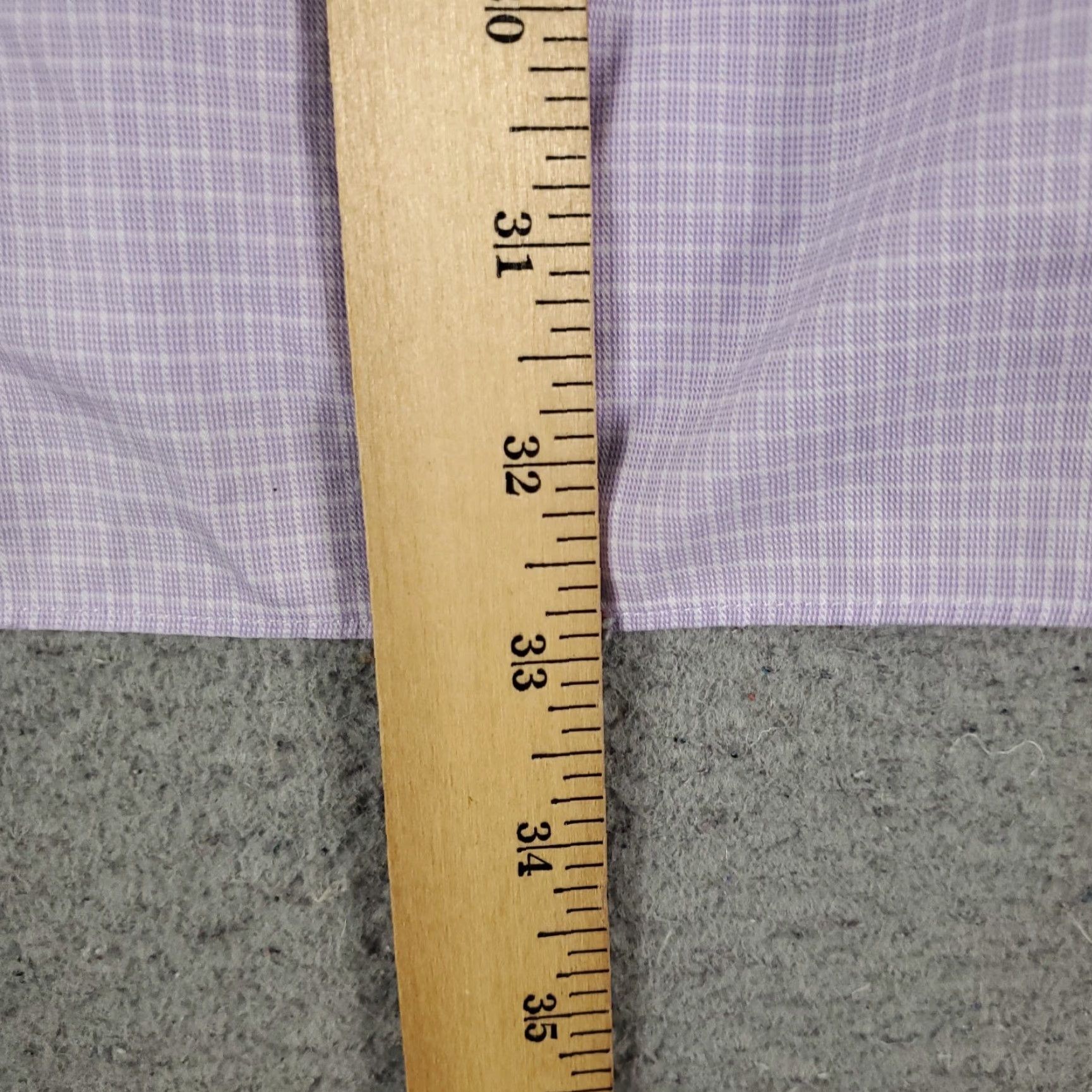 David Donahue VINTAGE David Donahue Shirt Mens Size 17 Purple Check Dress Button Up Long Sleeve Cotton Regular Collar Point Barrel Cuff 17in Mens Size 46R - 6 Thumbnail