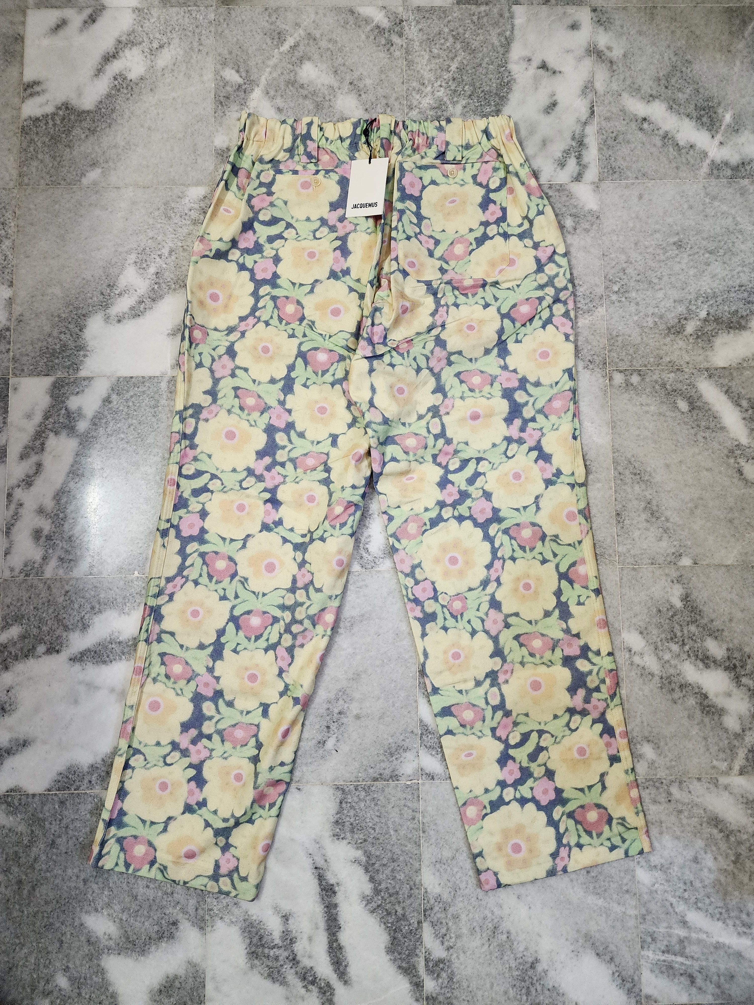 Jacquemus Le Papier 'Le Pantalon Taiolo' Floral Pants Size US 34 / EU 50 - 2 Thumbnail