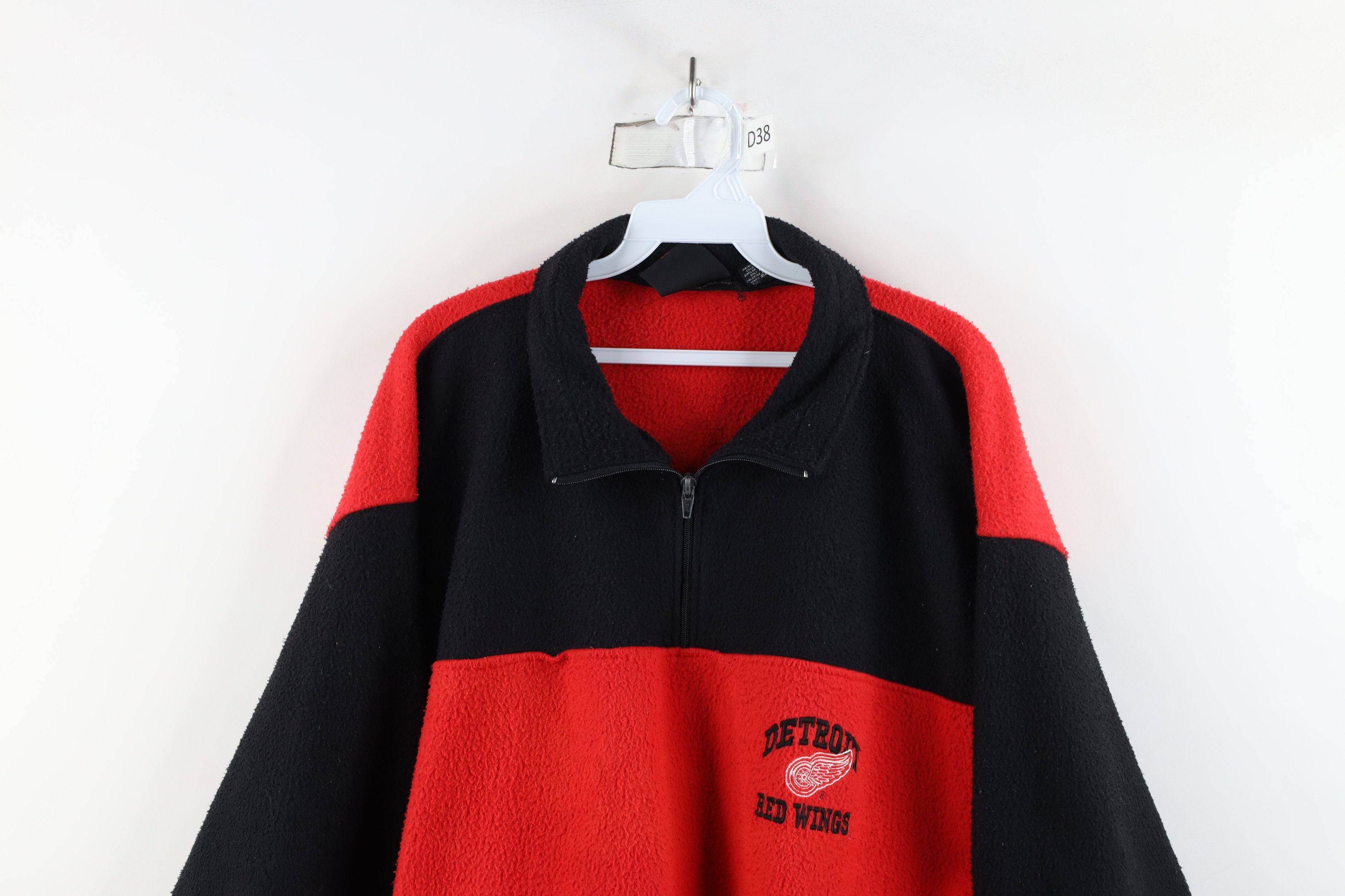 Vintage Vintage 90s Hockey Half Zip Fleece Pullover Sweater Size US M / EU 48-50 / 2 - 2 Thumbnail