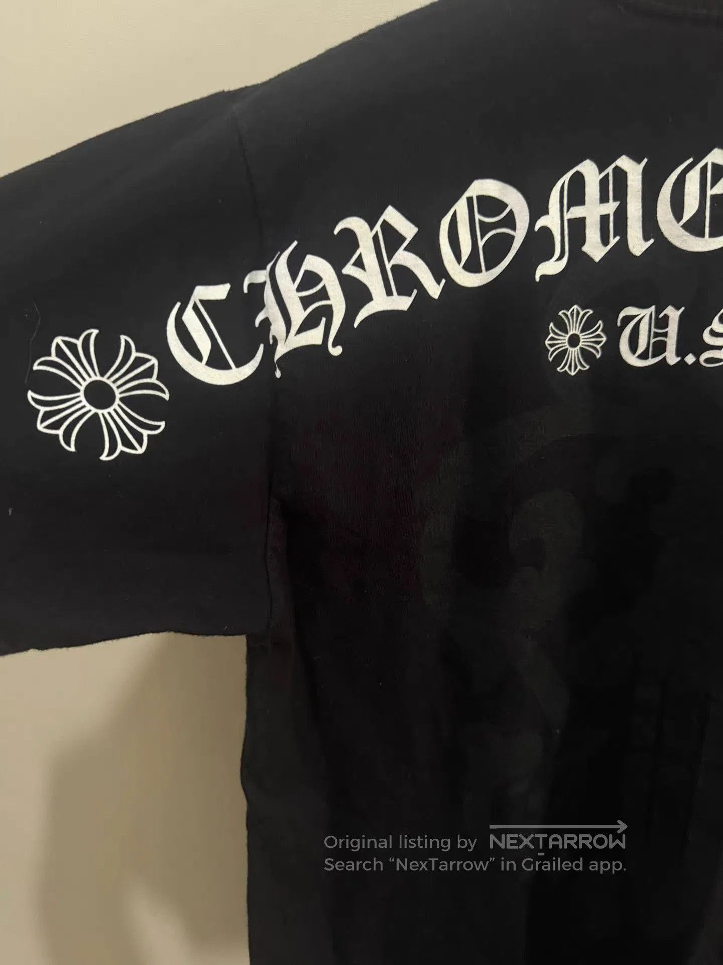 Chrome Hearts Black Short-Sleeve T-Shirt with Pocket Cross Design. Size US S / EU 44-46 / 1 - 6 Thumbnail
