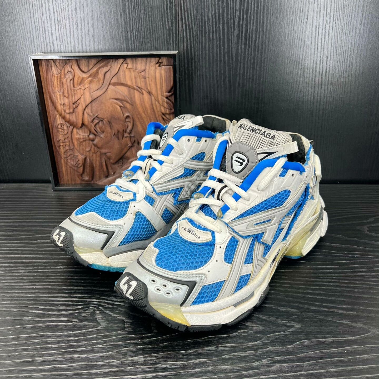 Balenciaga Balenciaga Running Blue Lowtop Sneakers 42 Men Size US 9 / EU 42 - 1 Thumbnail