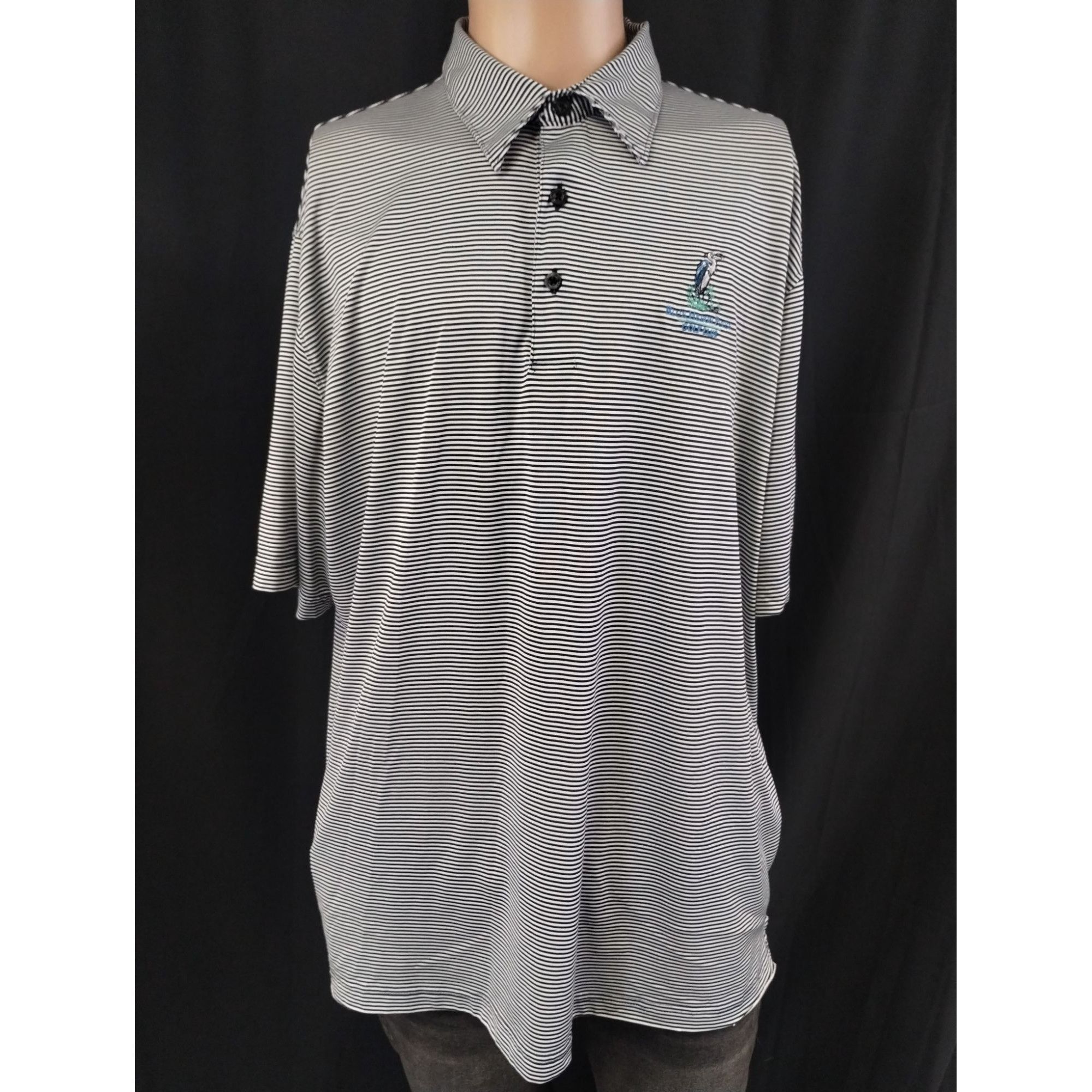 Greg Norman Greg Norman Men's Black/White Polo/Golf Shirt SizeXL ...