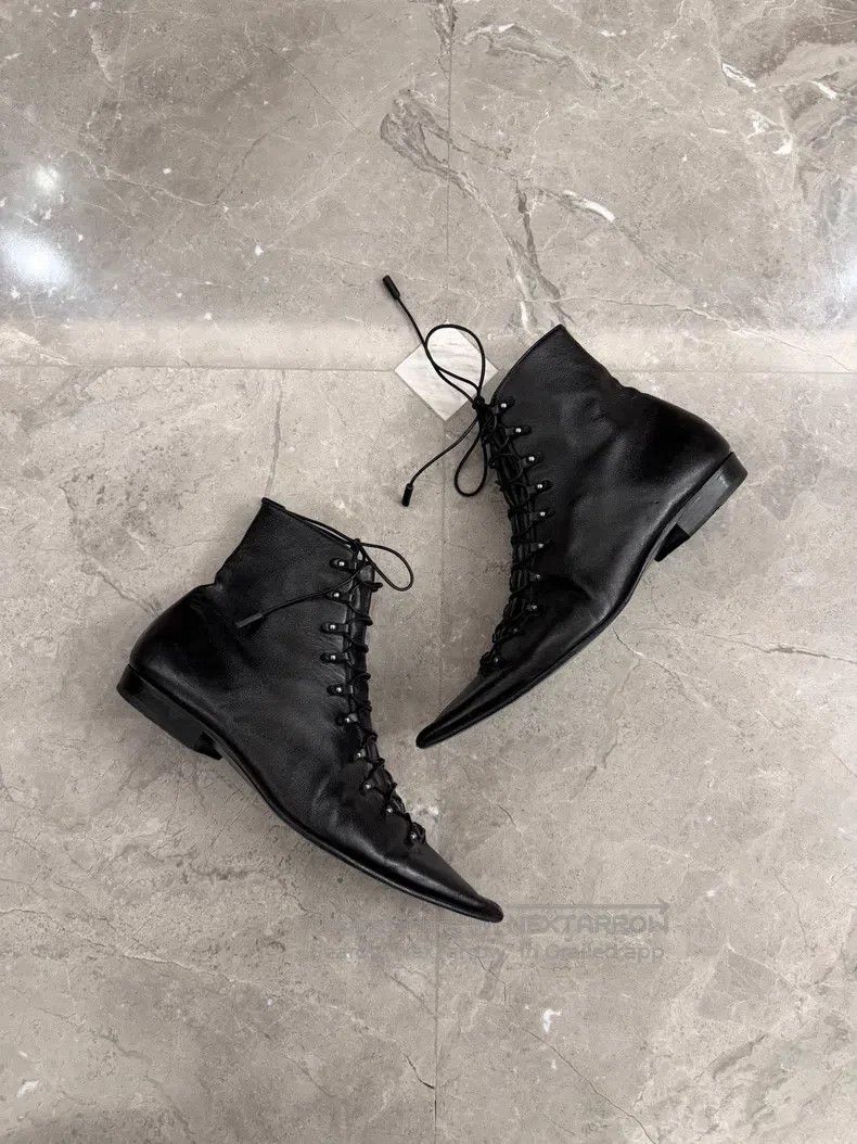 Saint Laurent Paris Saint Laurent Paris Poster Style Double Row Silver Studs D Size US 10 / EU 43 - 3 Thumbnail