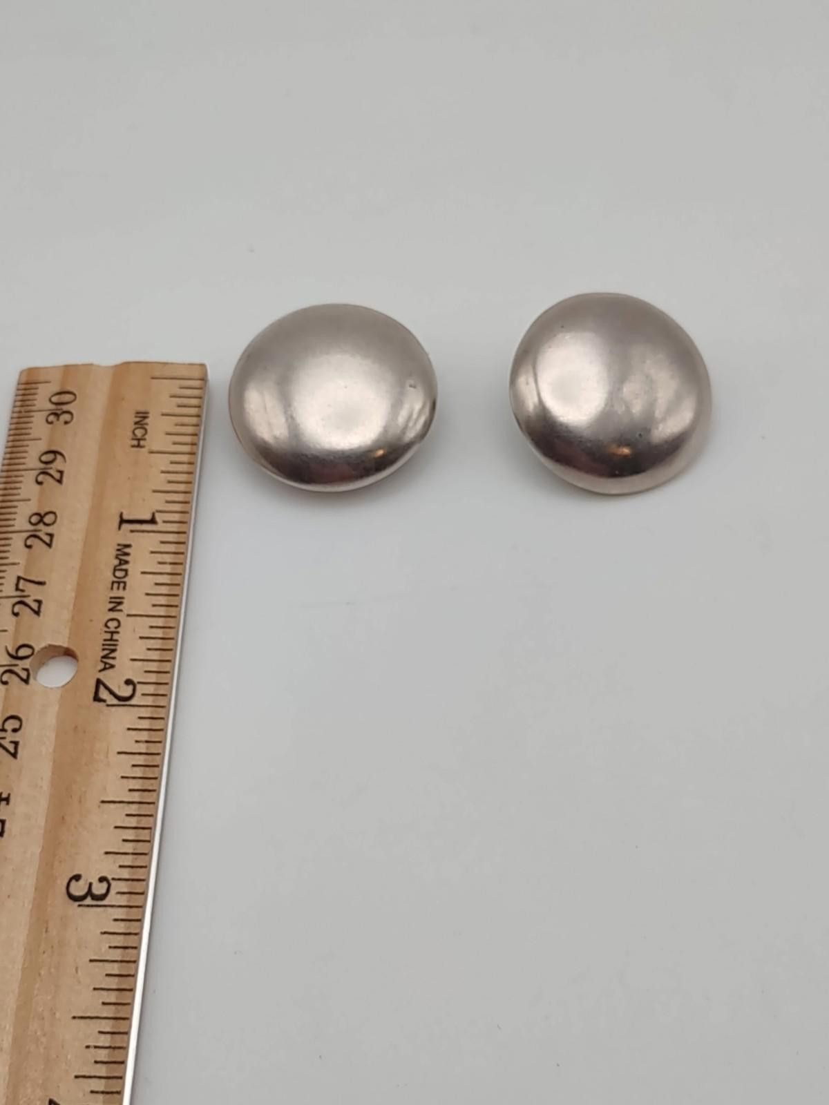 Other Taxco Mexico Sterling Domed Button Clip Earrings Size ONE SIZE - 4 Thumbnail