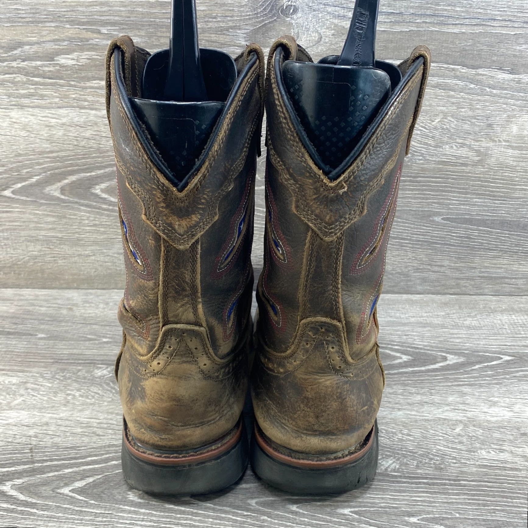Vintage Wolverine Rancher Claw Mens 10.5 Brown Leather Square Steel Safety Toe Waterproof Cowboy Boots Boots Western Workwear Size US 10 / EU 43 - 7 Thumbnail