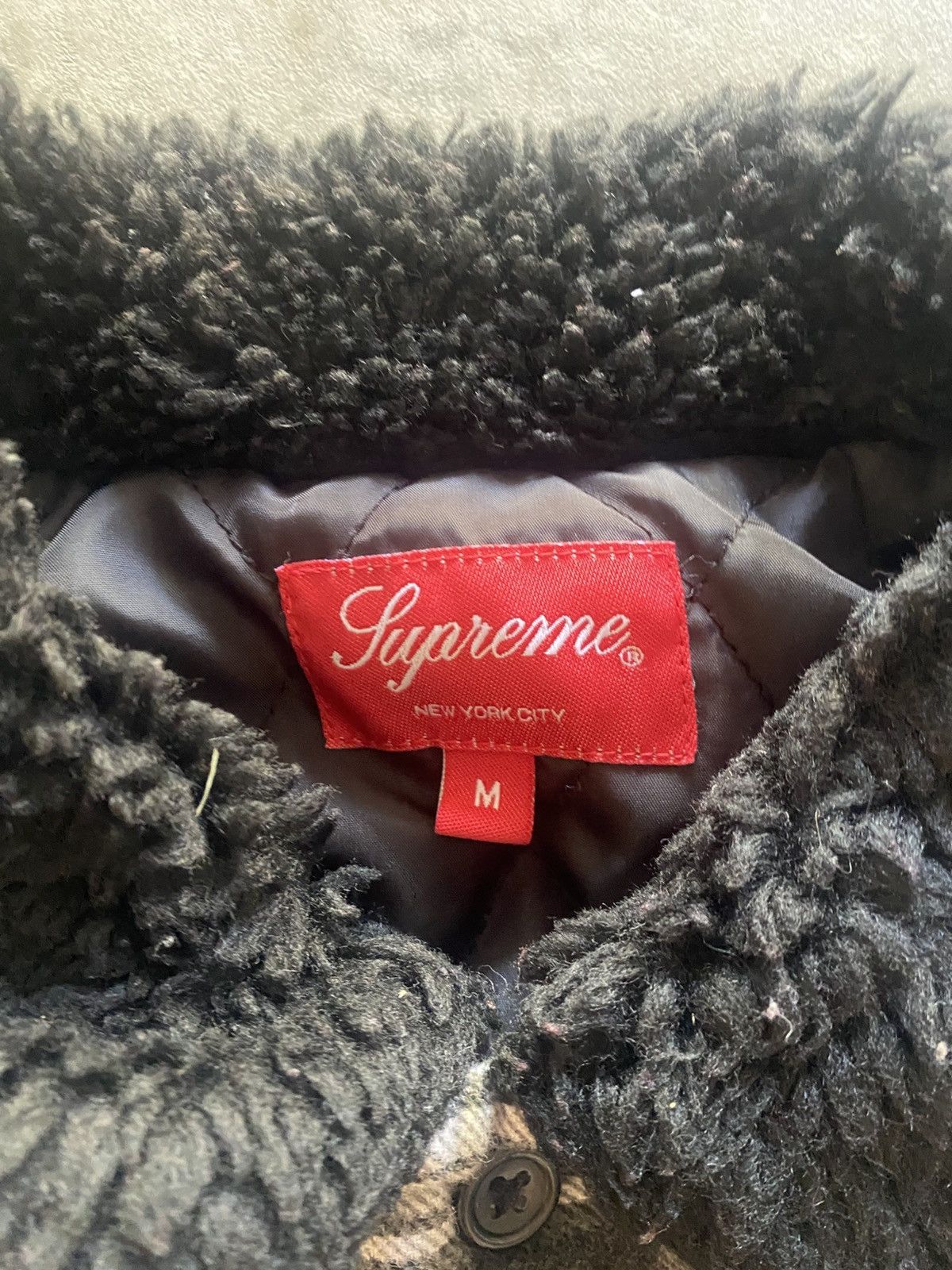 Supreme Supreme Faux Fur Collar Flannel Shirt Black Size US M / EU 48-50 / 2 - 3 Thumbnail