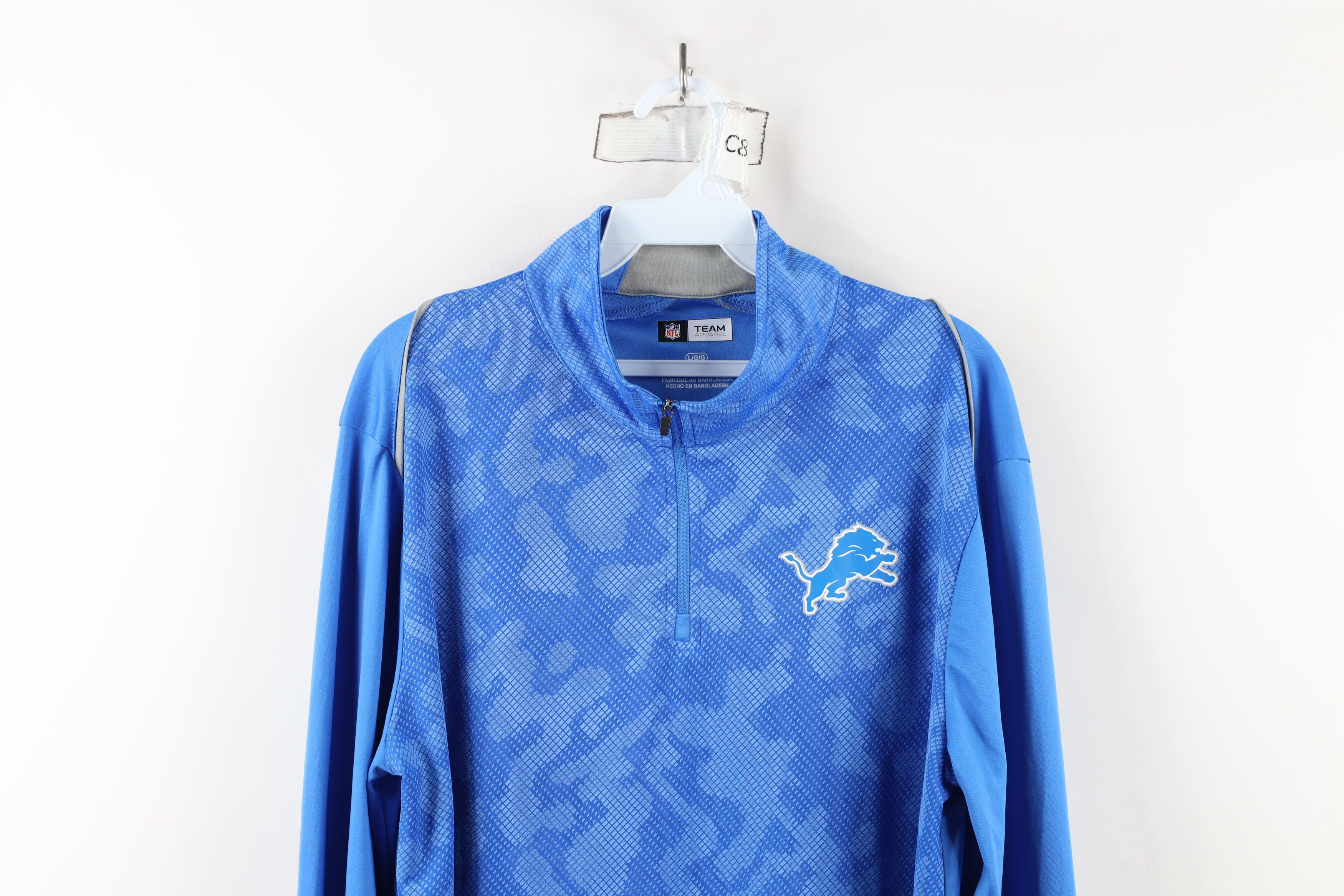 Vintage Vintage Y2K NFL Detroit Lions Football Half Zip Top Jacket Size US L / EU 52-54 / 3 - 2 Thumbnail