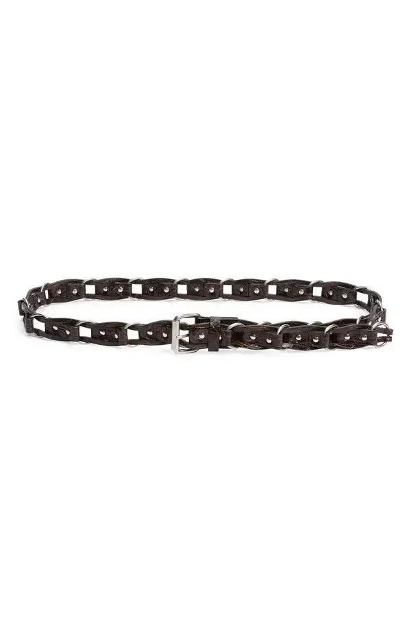 Saint Laurent Paris o1bcso1str1224 Size: 75 /Motorcycle Buckle Belt in Brown Size ONE SIZE - 2 Thumbnail