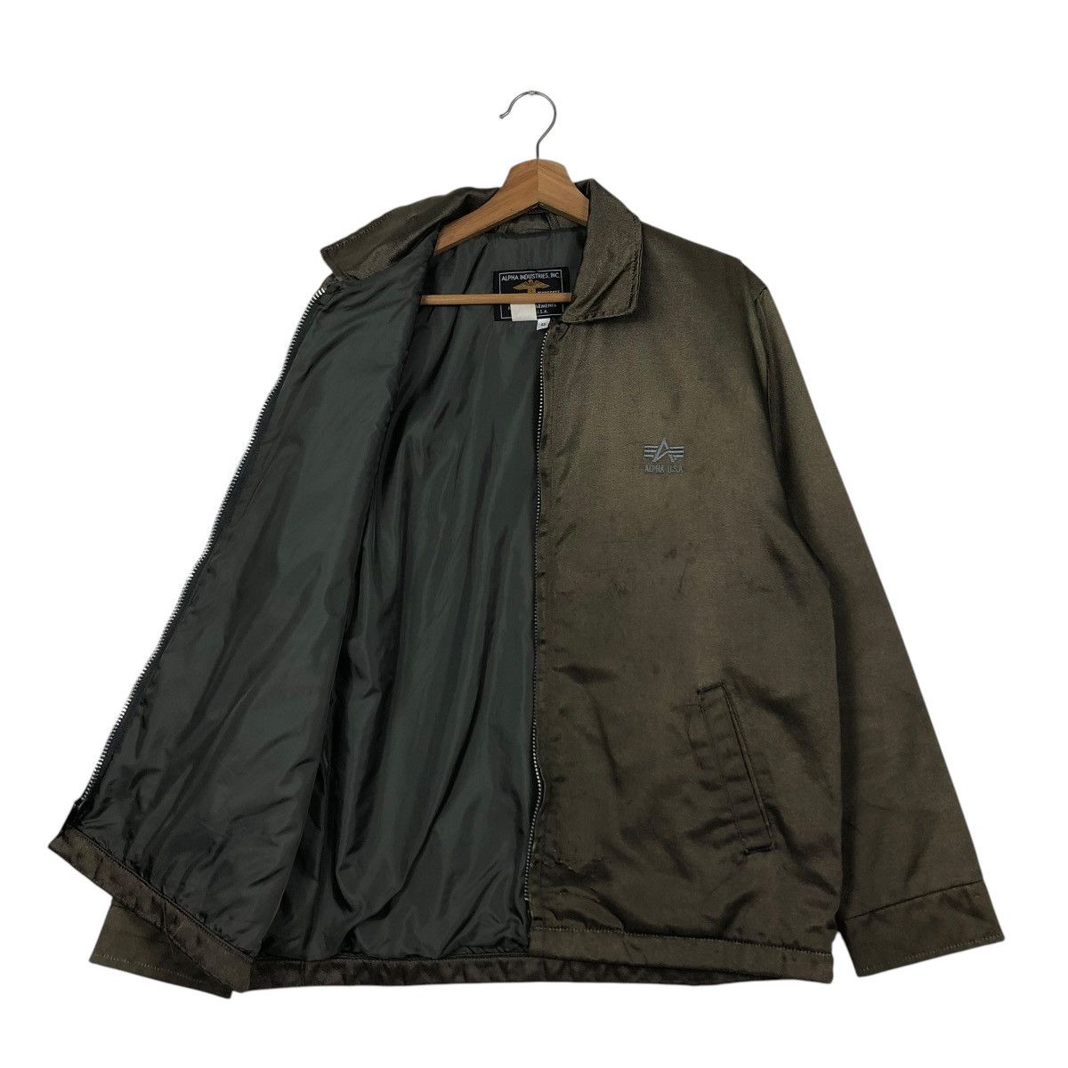 Alpha Industries 🔥VINTAGE ZIPPER JACKET BOMBER ALPHA INDUSTRIES MADE IN USA Size US M / EU 48-50 / 2 - 12 Thumbnail