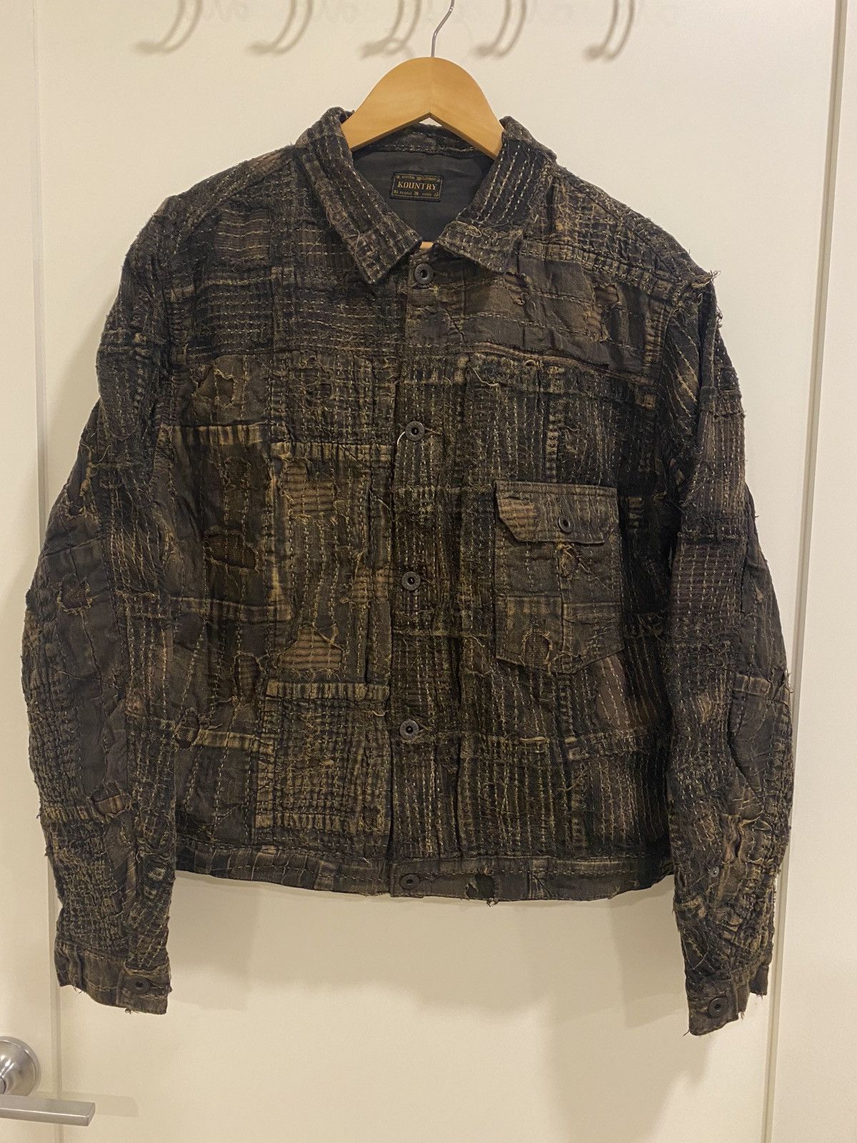 image of Kapital Black Boro Spring 1St Jkt, Men's (Size Large)