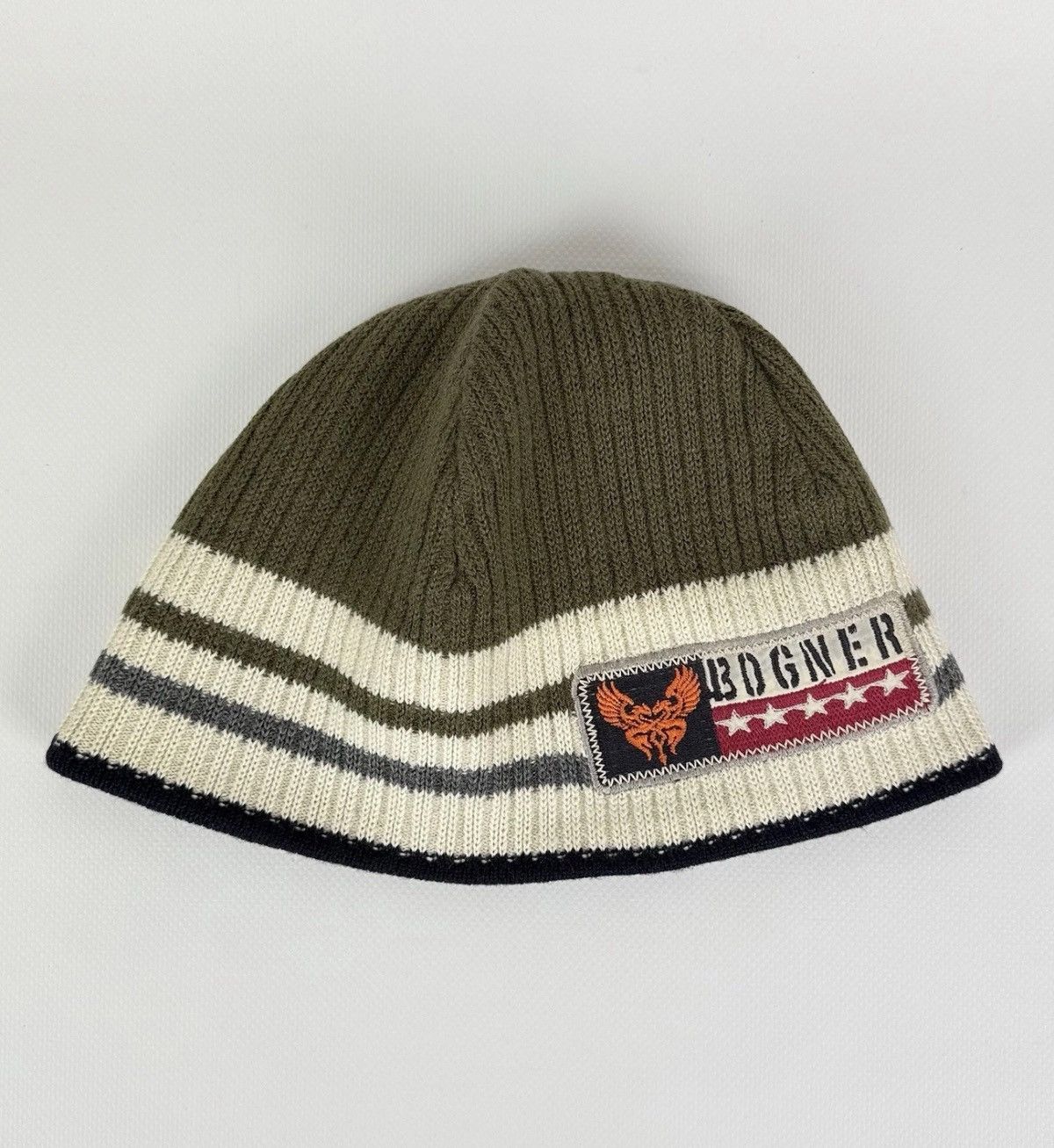 Bogner Bogner Knit Beanie Hat Fleece Inner Khaki Beige Wool Acrylic Size ONE SIZE - 1 Thumbnail