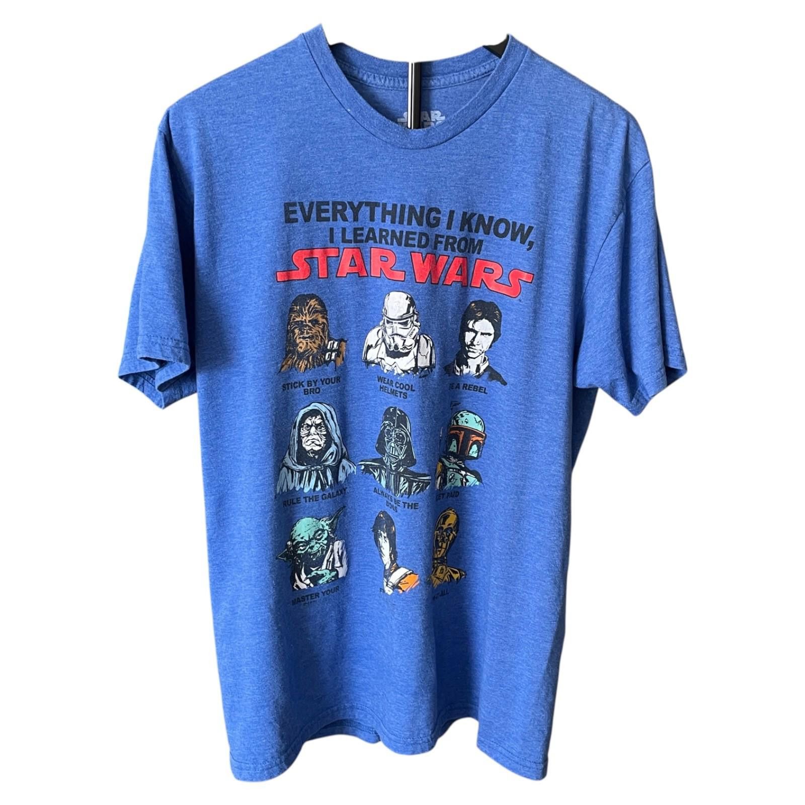 Star Wars Star Wars Mens LG Blue Graphic T Shirt Movie Character Tee Size US L / EU 52-54 / 3 - 1 Thumbnail