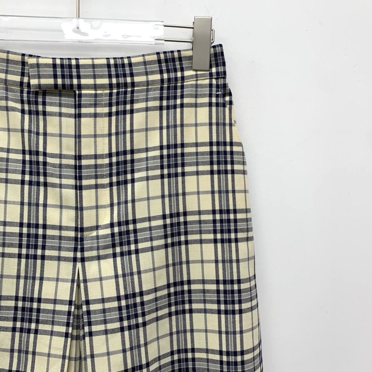 Gucci Gucci Plaid Wool Pleated Seven-point Wide-leg Pants K26WX Size 28" / US 6 / IT 42 - 3 Thumbnail