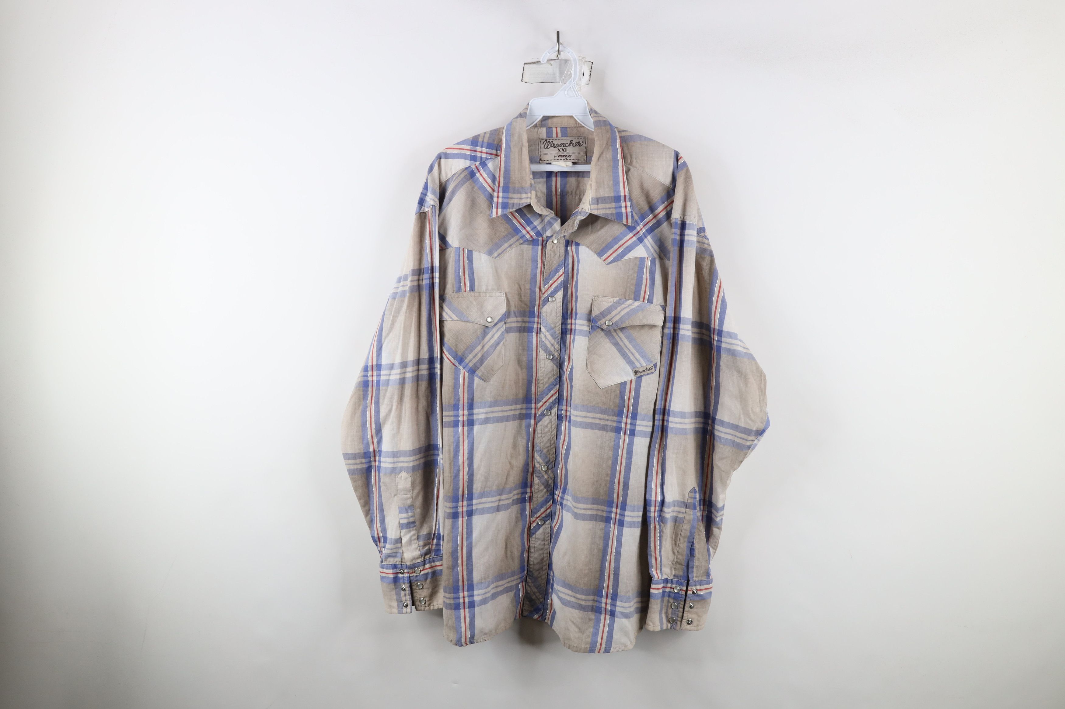 Vintage × Wrangler Vintage 90s Wrangler Western Rodeo Cowboy Button Shirt Size US XXL / EU 58 / 5 - 1 Thumbnail