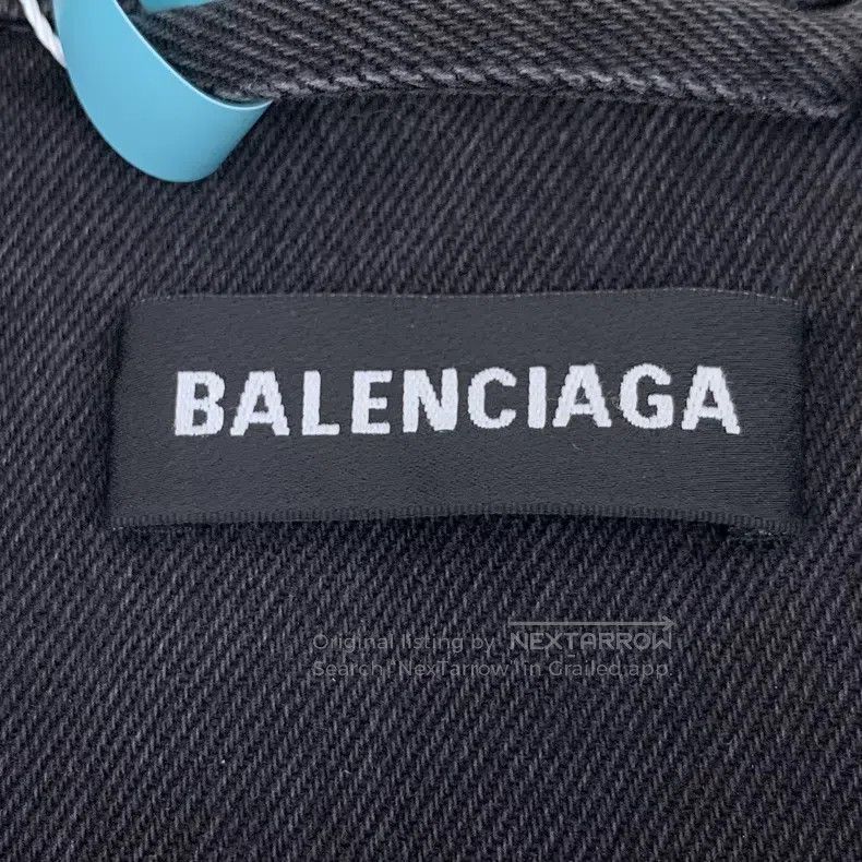 Balenciaga Balenciaga Black Logo Alphabet Embroidered Distressed Cott Size US M / EU 48-50 / 2 - 5 Thumbnail