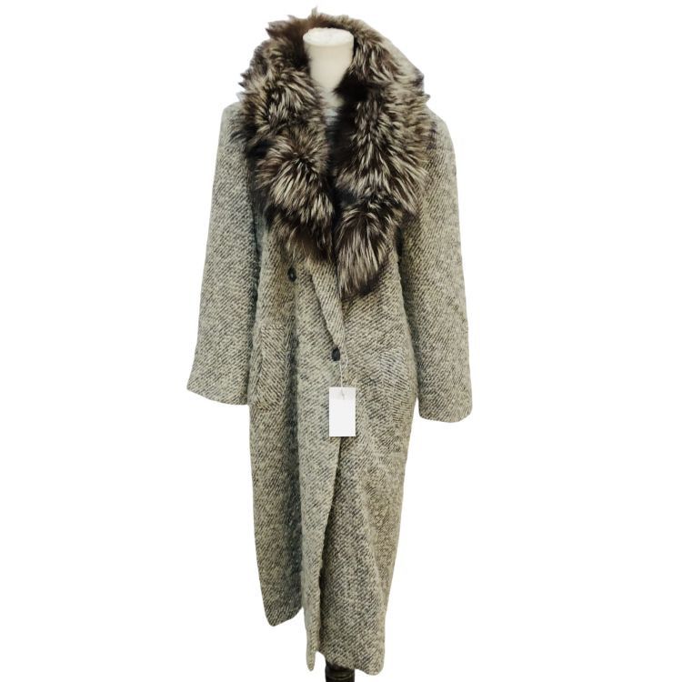 Dior Christian Dior Wool Blend Fur Collar Coat Size L Size L / US 10 / IT 46 - 1 Thumbnail