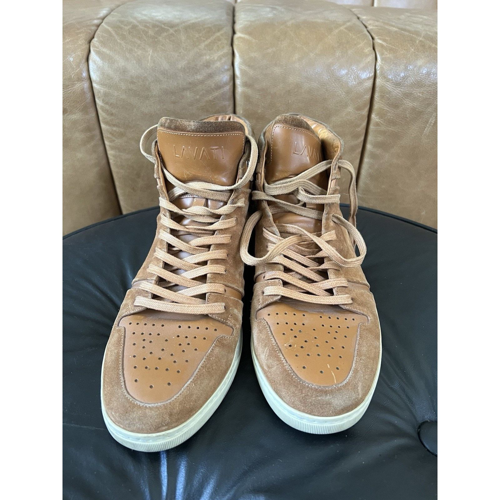 Other Lavati Brown Italian Leather Sneackers US 11 Size US 11 / EU 44 - 2 Thumbnail