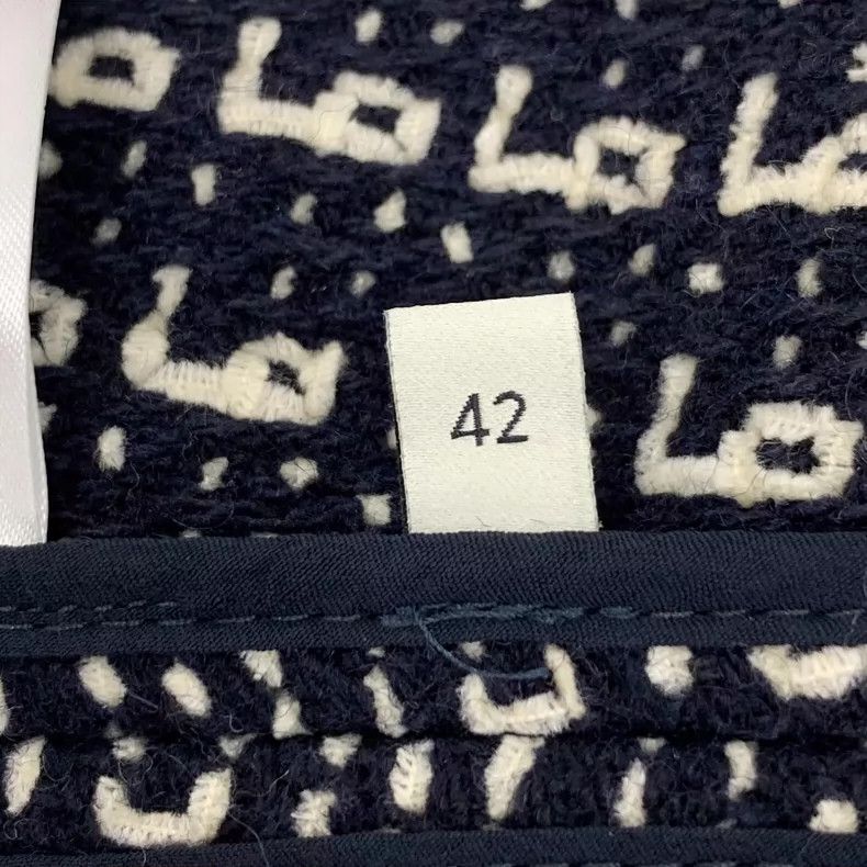Gucci Gucci Black tip-patterned jacquard full-print wool skirt 25 Size 27" / US 4 / IT 40 - 6 Thumbnail