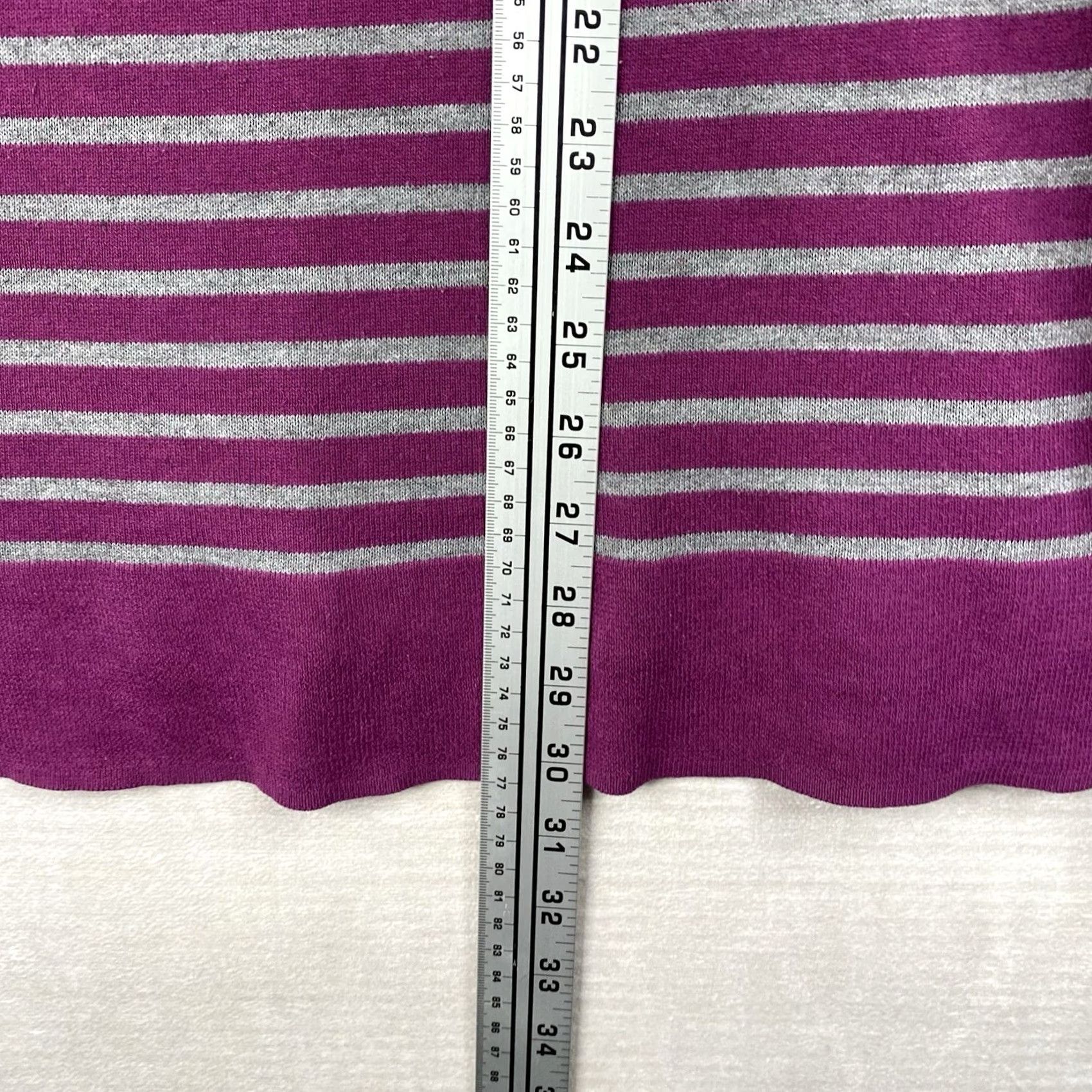 Vintage ANA a.n.a Sweater Top Womens 1X Purple Stripe Long Sleeve Pullover Blouse Size XL / US 12-14 / IT 48-50 - 4 Thumbnail