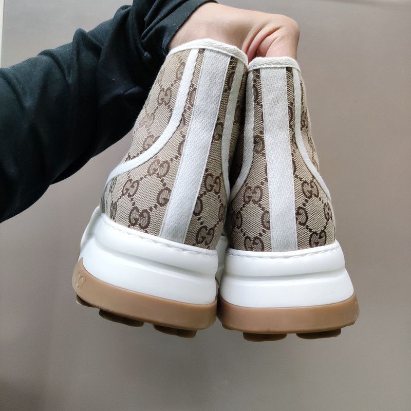 Gucci Gucci Beige High-Top Fashion Sneakers for Men - Size US 11 / EU 44 - 3 Thumbnail