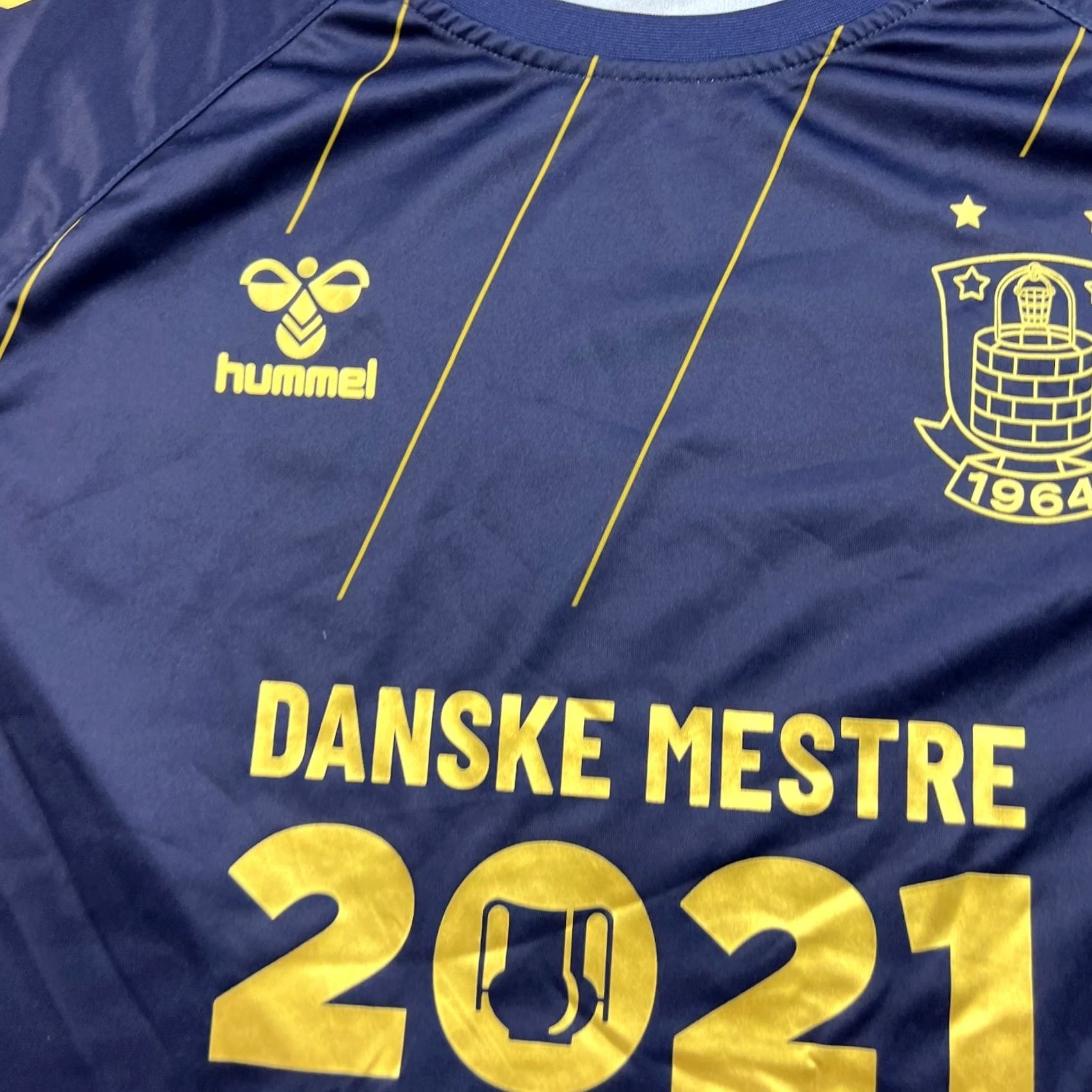 Hummel Hummel Brondby 2020 2021 Champions Special Kit Mens Football Jersey Large Adult Blue Nike Shirt Size US M / EU 48-50 / 2 - 4 Thumbnail