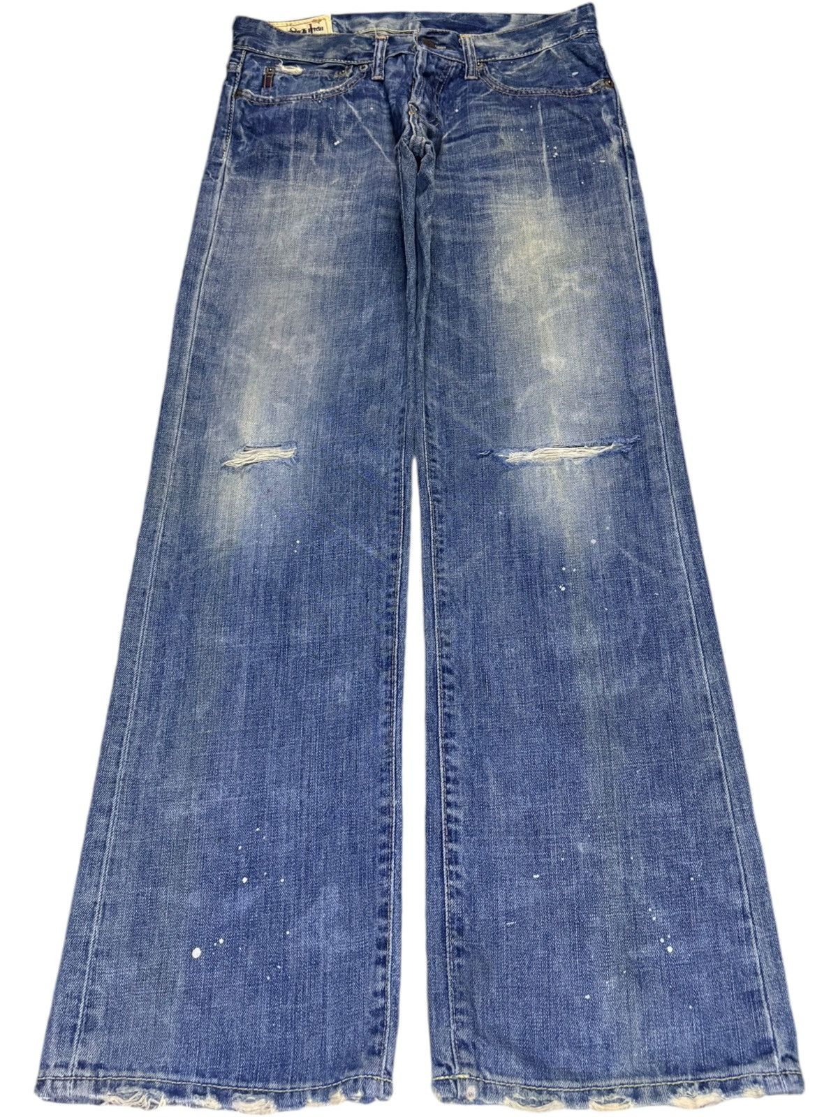 Abercrombie & Fitch Vintage Abercrombie Rusty Wash Painted Distress Baggy Jeans Size US 31 - 1 Thumbnail