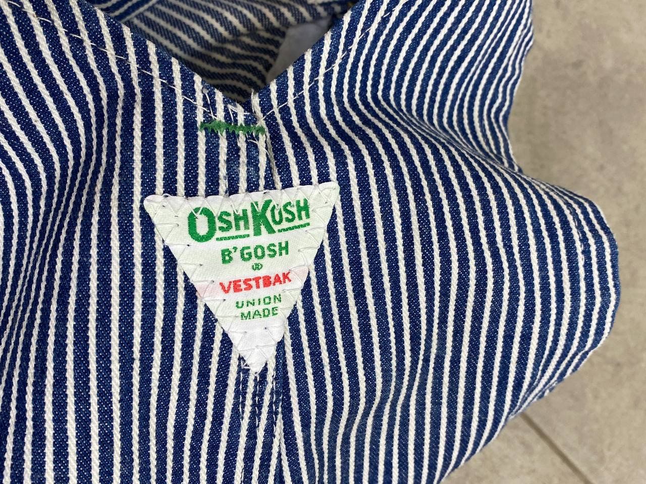 Oshkosh Vintage Oshkosh B'Gosh Union Made Striped American Overalls Size US 36 / EU 52 - 16 Thumbnail