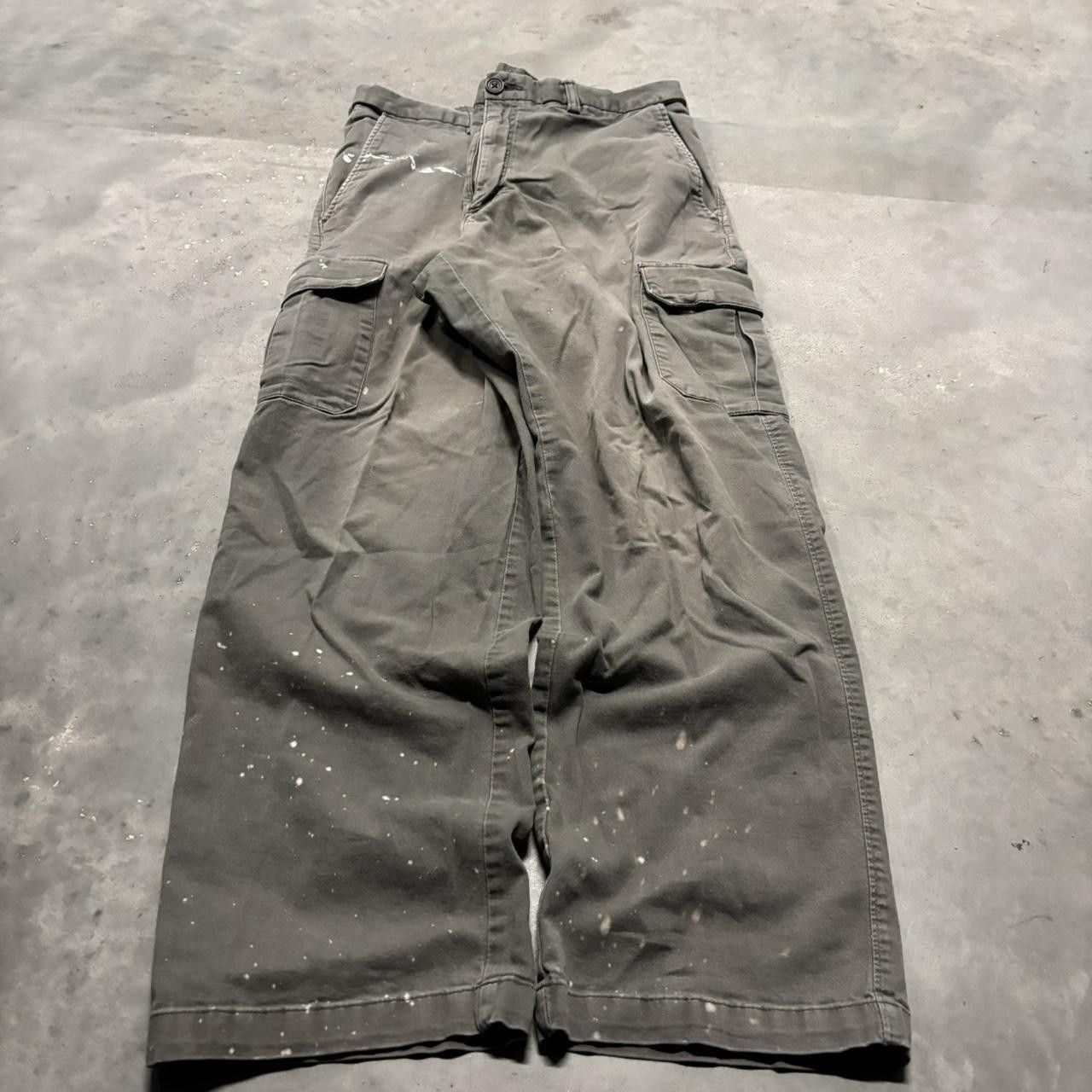 Japanese Brand × Vintage Crazy Vintage Y2K/2000s Grunge Faded Grey Skater Distressed Cargo Pants! Size US 34 / EU 50 - 3 Thumbnail