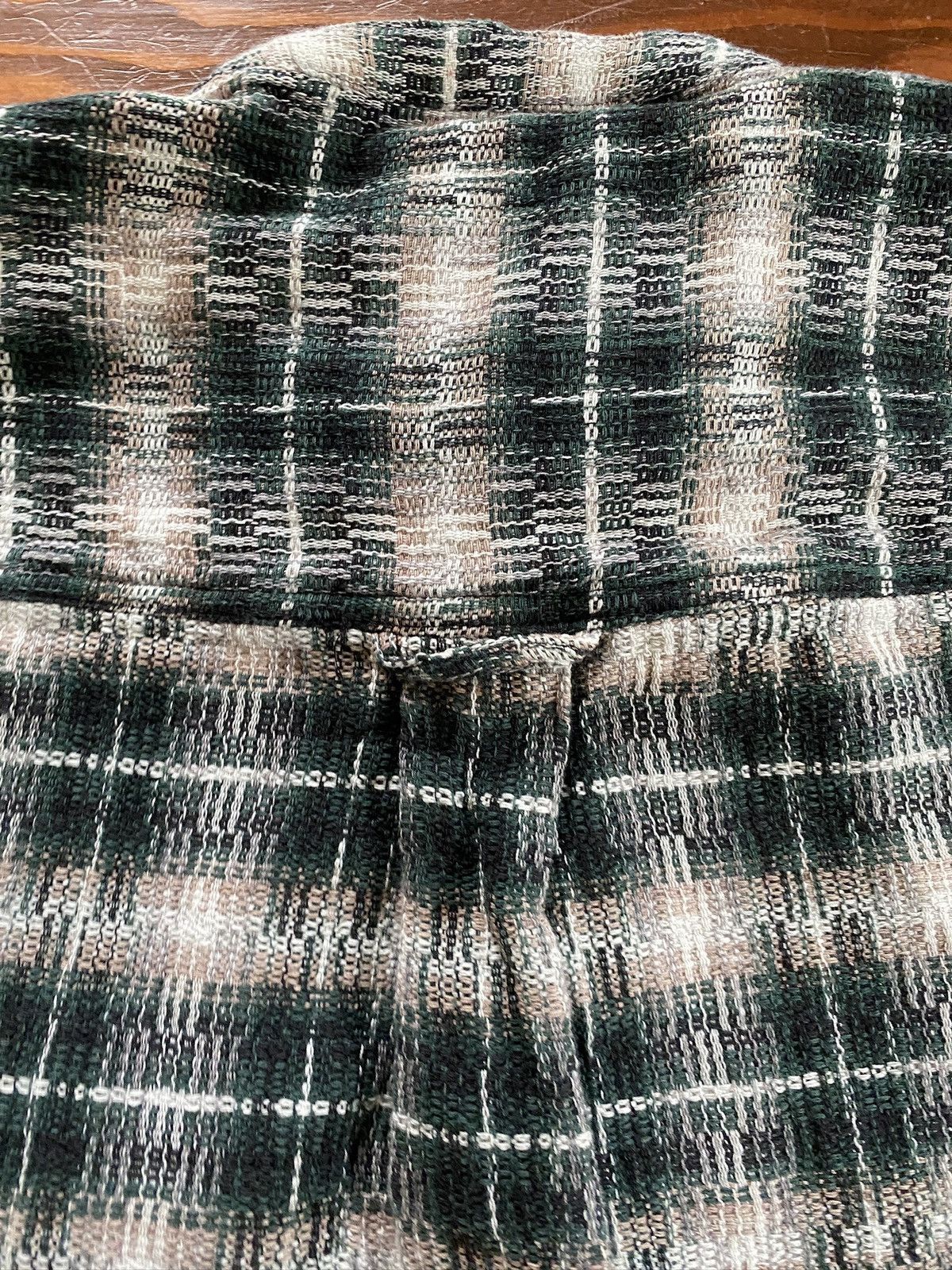 Vintage Vintage 90’s CZ Basics Standing Collar Woven Plaid Button Up Size US L / EU 52-54 / 3 - 15 Thumbnail