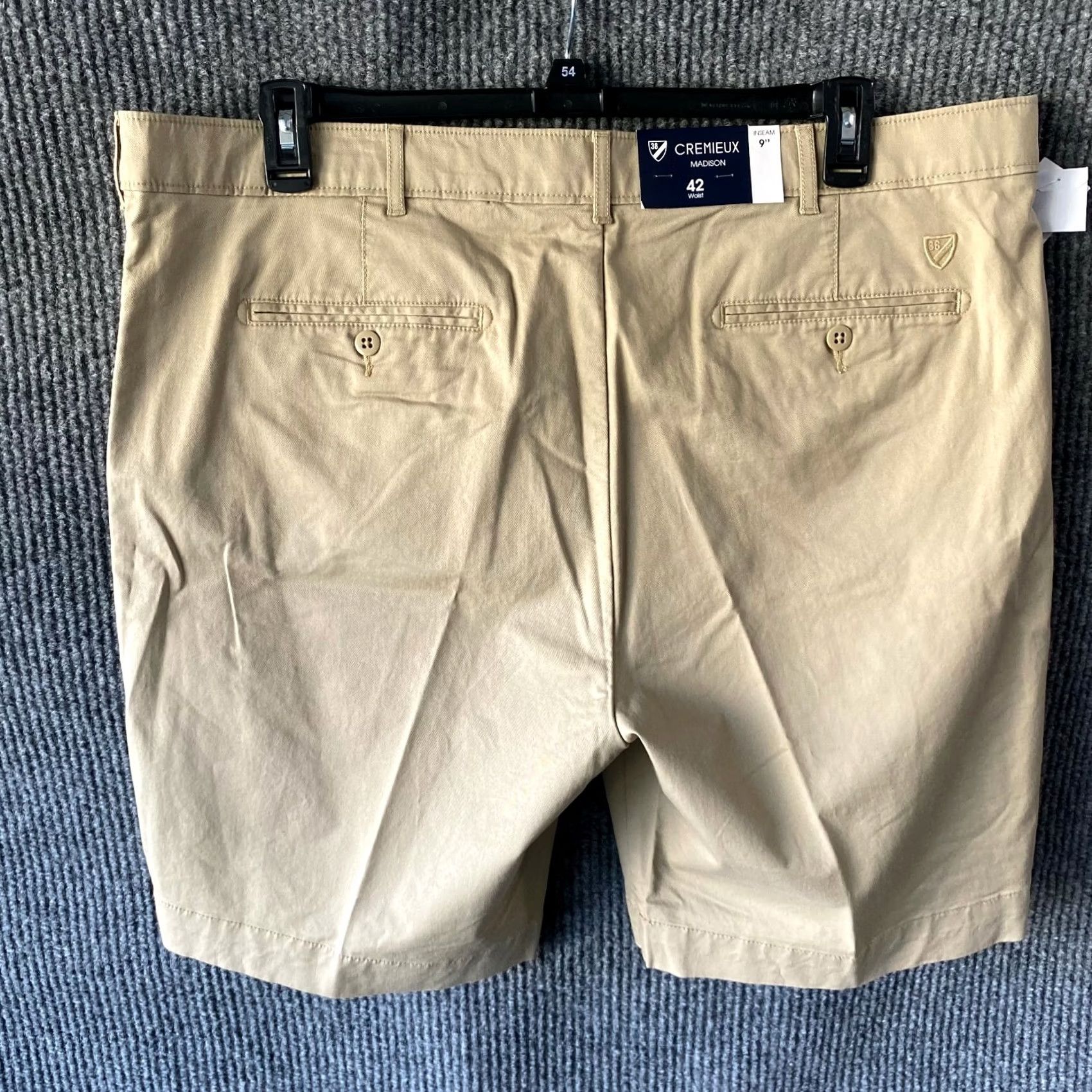 Cremieux Cremieux Shorts Mens 42 Beige Khaki Chino Brown Casual Cotton Pockets Madison Size US 42 / EU 58 - 3 Thumbnail