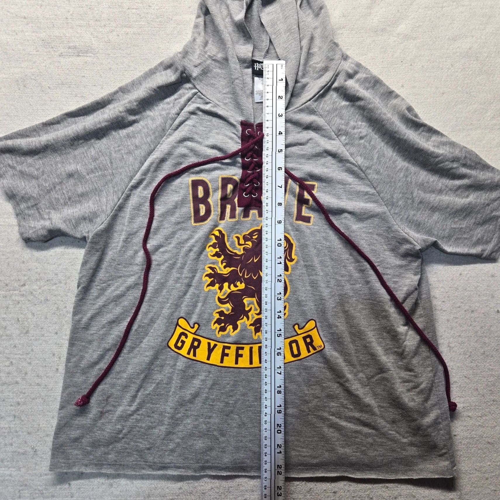 Vintage Harry Potter Shirt Gray Lace-Up Adult M Womens Gryffindor Hoodie? Size M / US 6-8 / IT 42-44 - 6 Thumbnail