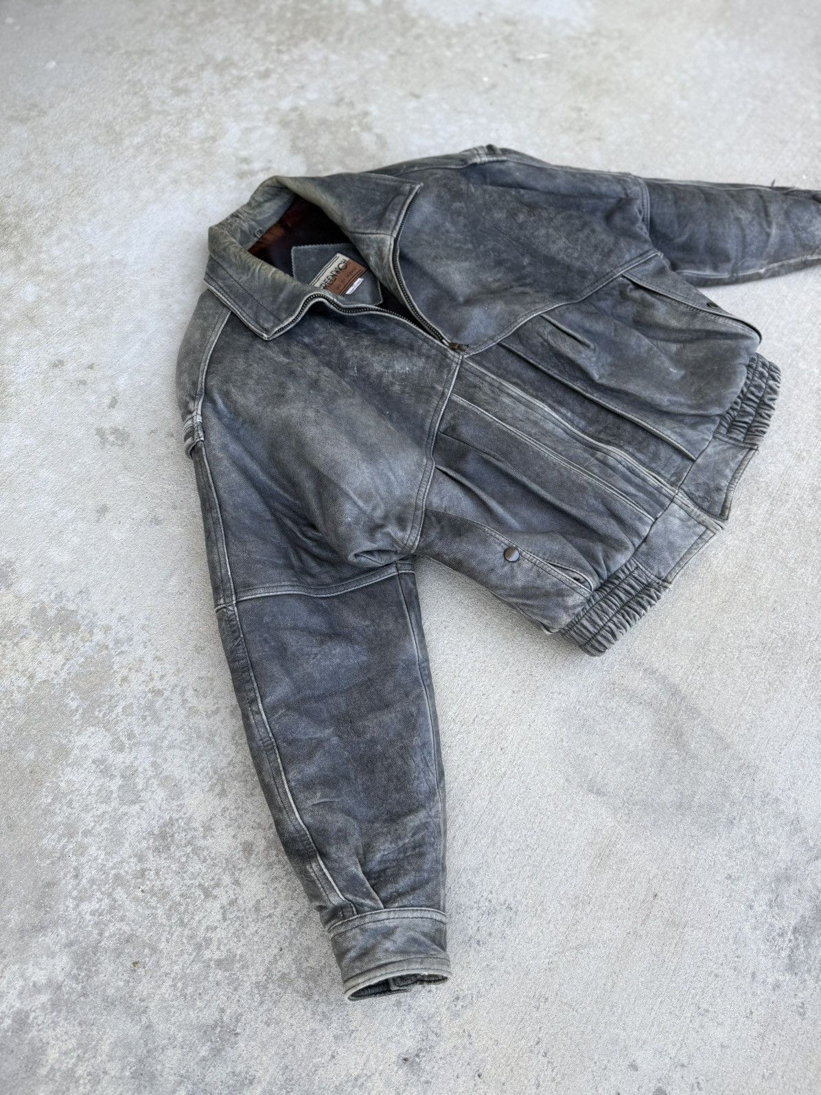 Designer × Genuine Leather × Vintage Vintage 80’s Greenwich Leather Jacket Size US M / EU 48-50 / 2 - 7 Thumbnail