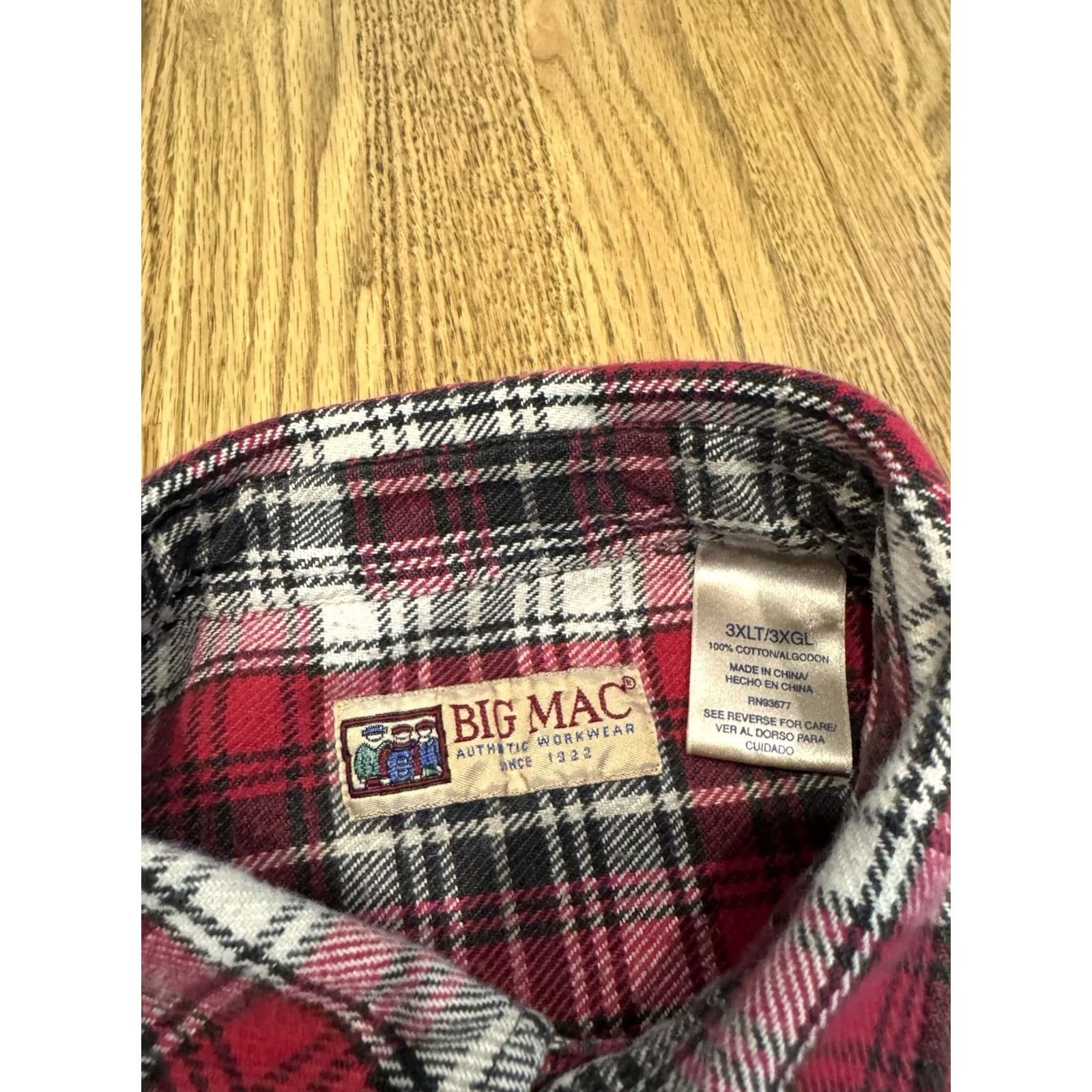 Vintage VINTAGE Big Mac Shirt Men’s 3XL Tall Red Plaid Flannel Button Up Thick Vtg Size US XXL / EU 58 / 5 - 3 Thumbnail