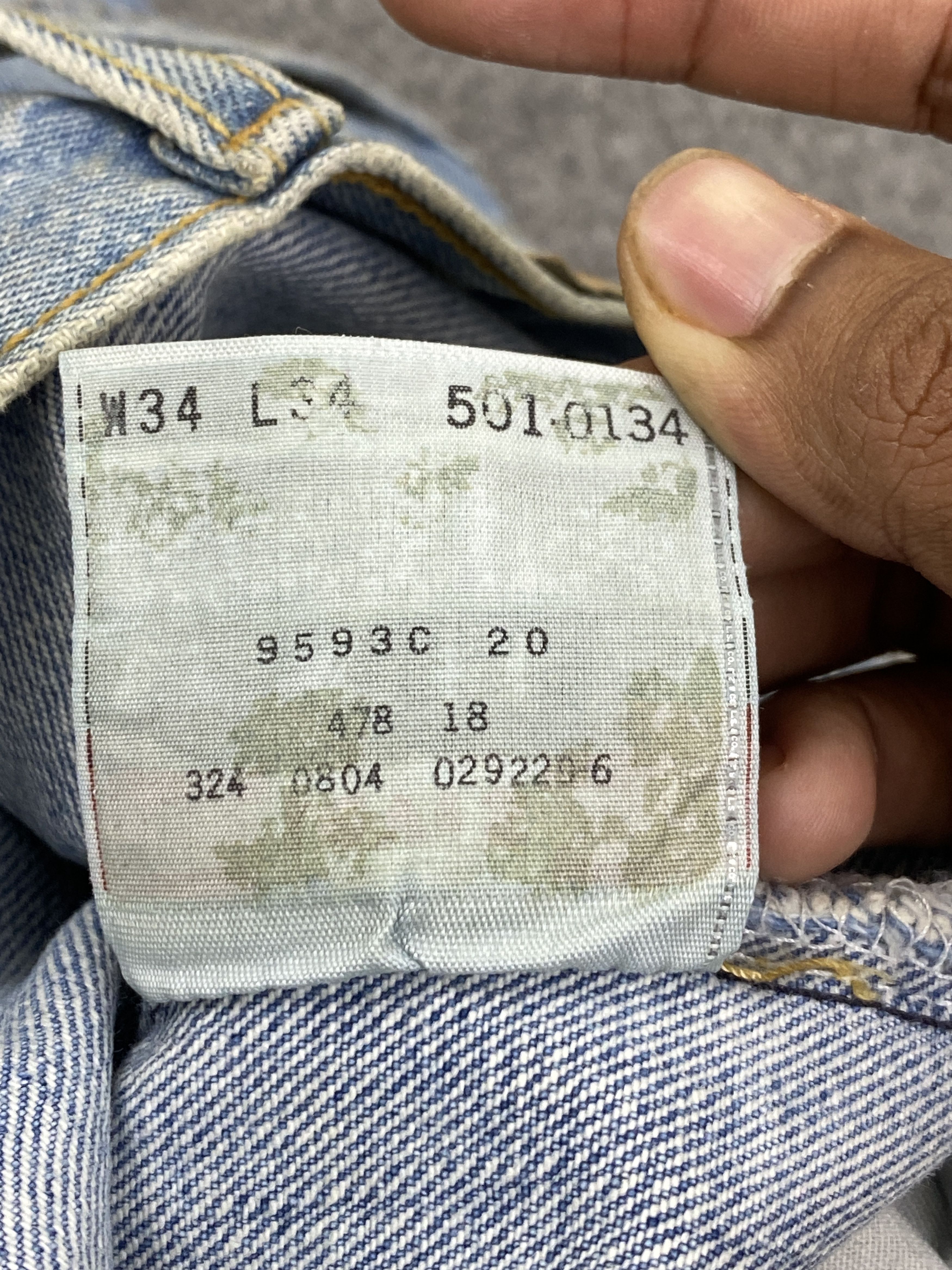 Levi's × Vintage Levis 501 Vintage 90s Faded Blue Jeans DP2814 Size US 34 / EU 50 - 9 Thumbnail