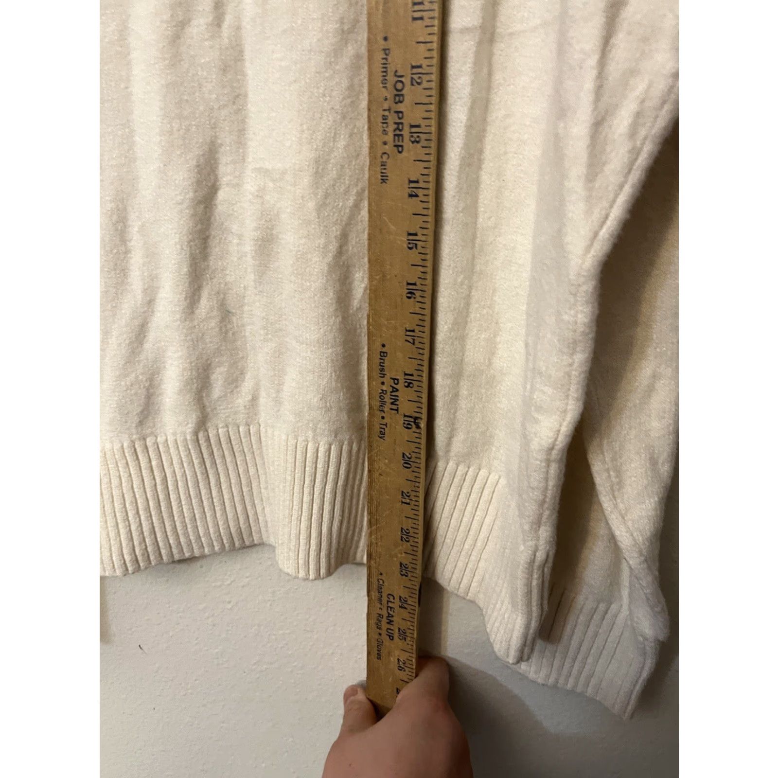 Old Navy Old Navy Women's Sweater Long Sleeve Ivory Knit Pullover XL Size Regular Size XL / US 12-14 / IT 48-50 - 4 Thumbnail