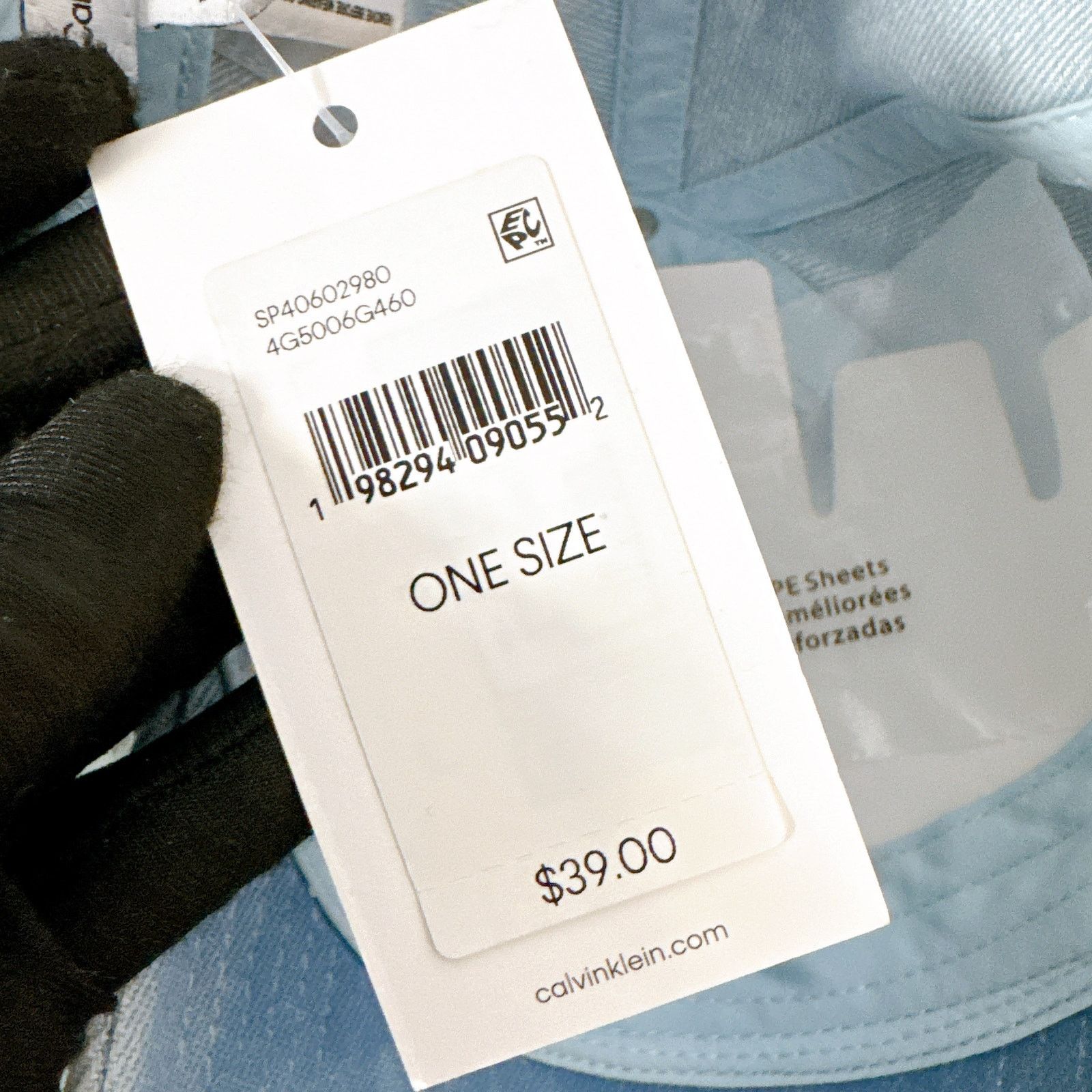 Calvin Klein Calvin Klein 4G5006G460 Washed Denim Blue Embroidered Logo Size ONE SIZE - 9 Thumbnail