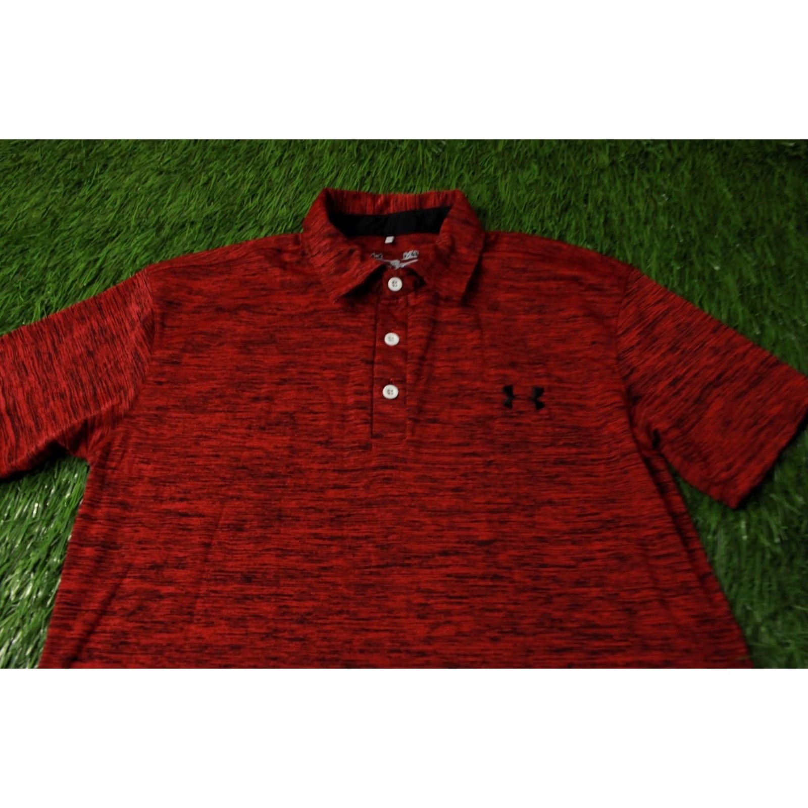 Under Armour Under Armour HeatGear Polo Shirt Men Training Jersey M Medium Red and Black Polo Short Sleeve Men Regular Size M Size US M / EU 48-50 / 2 - 2 Thumbnail