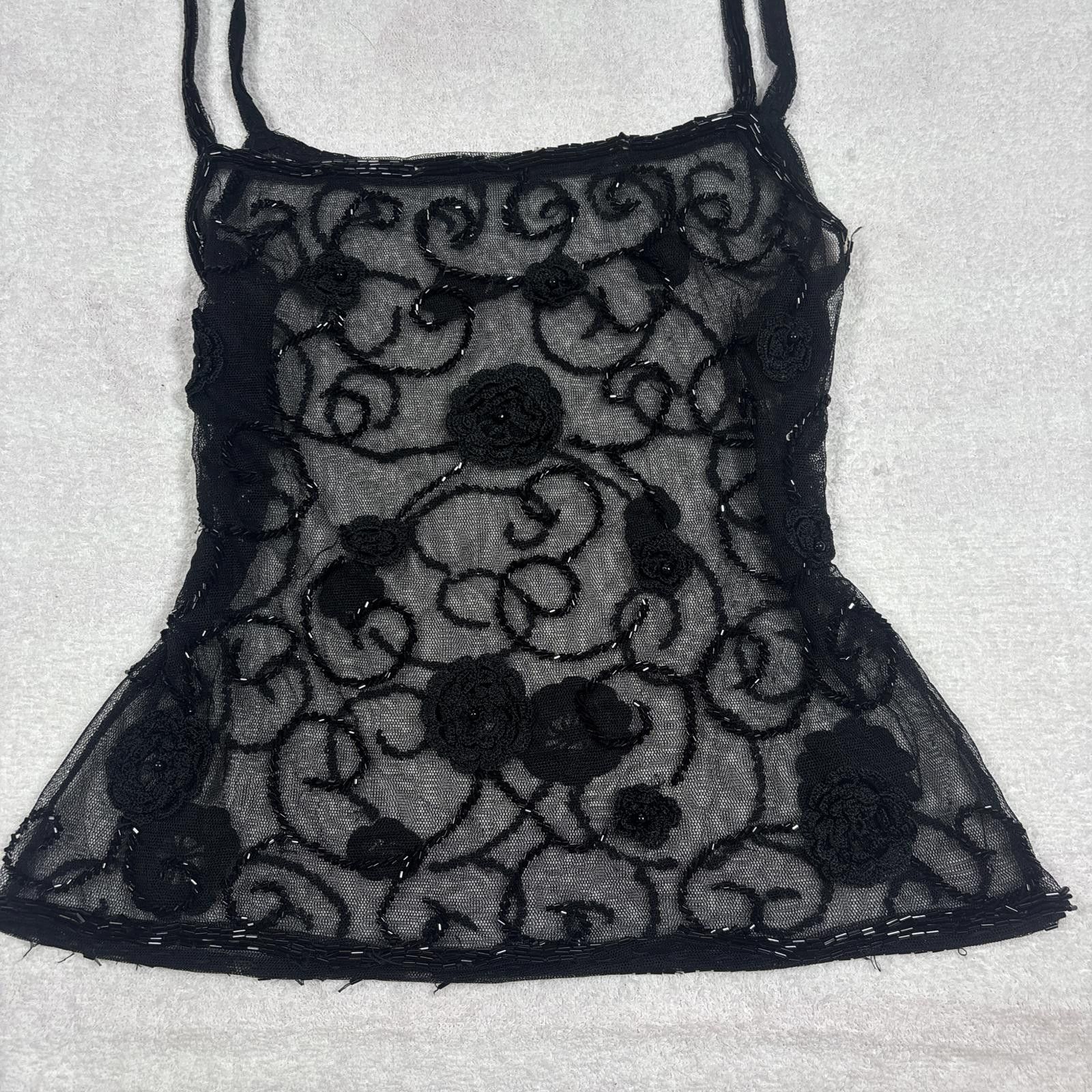 Other vintage euro beaded mesh tank top Size M / US 6-8 / IT 42-44 - 1 Thumbnail
