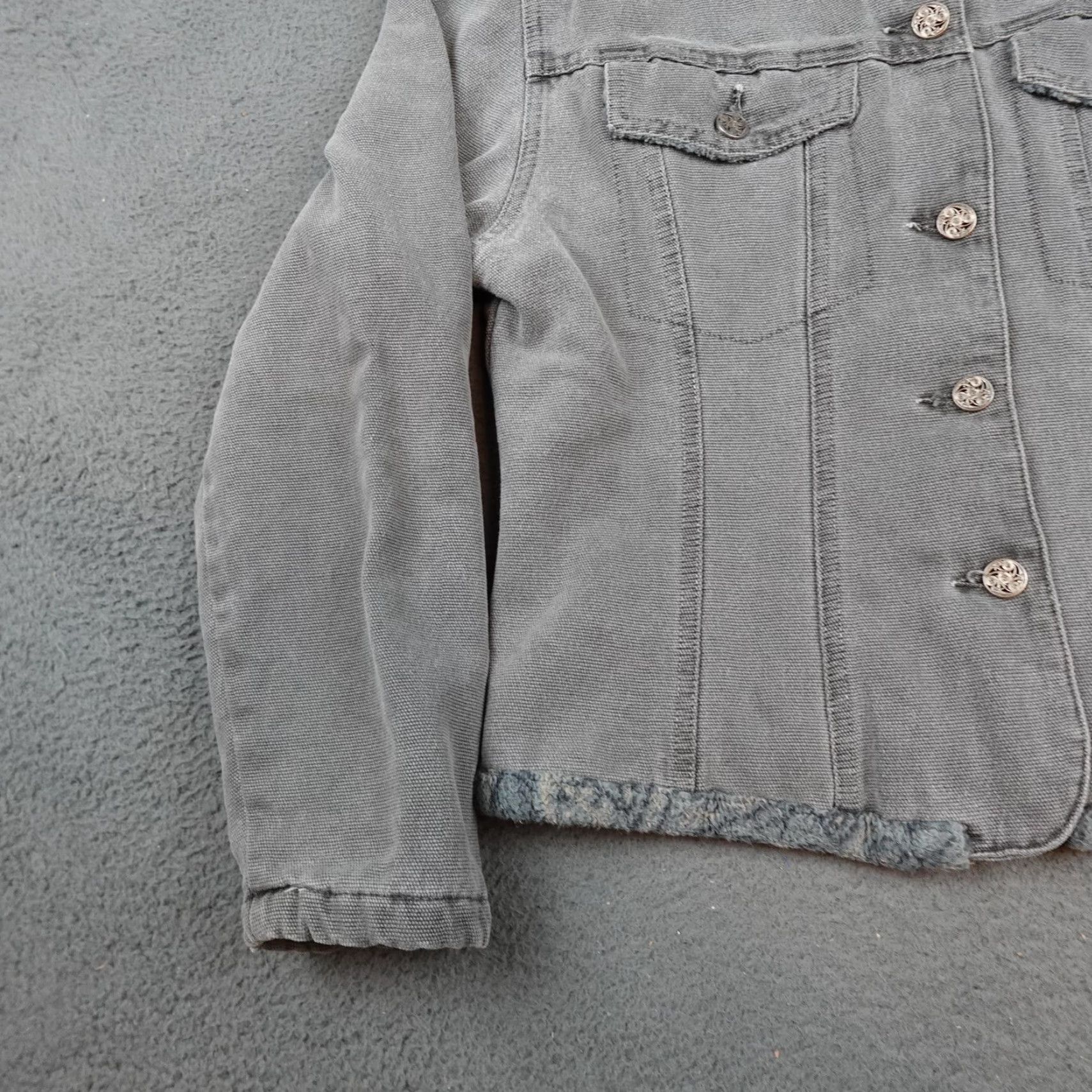 Gramicci Gramicci Jacket Womens Medium Gray Corduroy Sherpa Lined Button Western Cozy Size M / US 6-8 / IT 42-44 - 3 Thumbnail