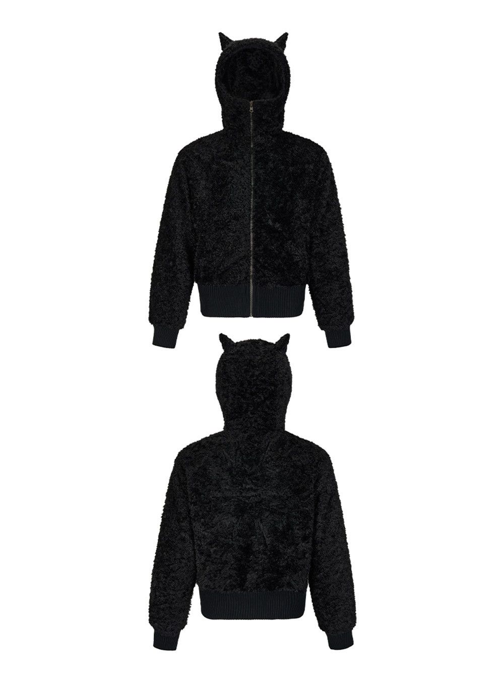 Other New SAVAGEGROWTHWORLD Devil Horn Faux Fur Zip Size US L / EU 52-54 / 3 - 6 Thumbnail