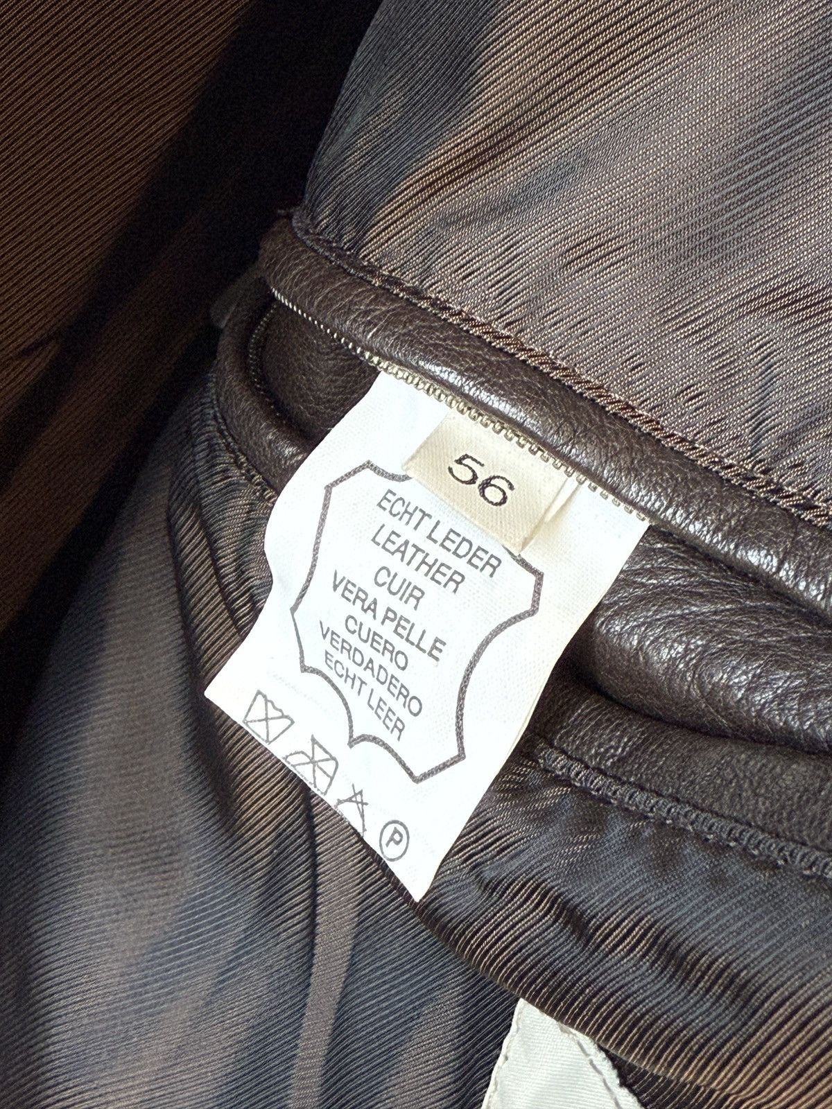 Genuine Leather Echt Leder Deer leather jacket brown Size US XXL / EU 58 / 5 - 7 Thumbnail