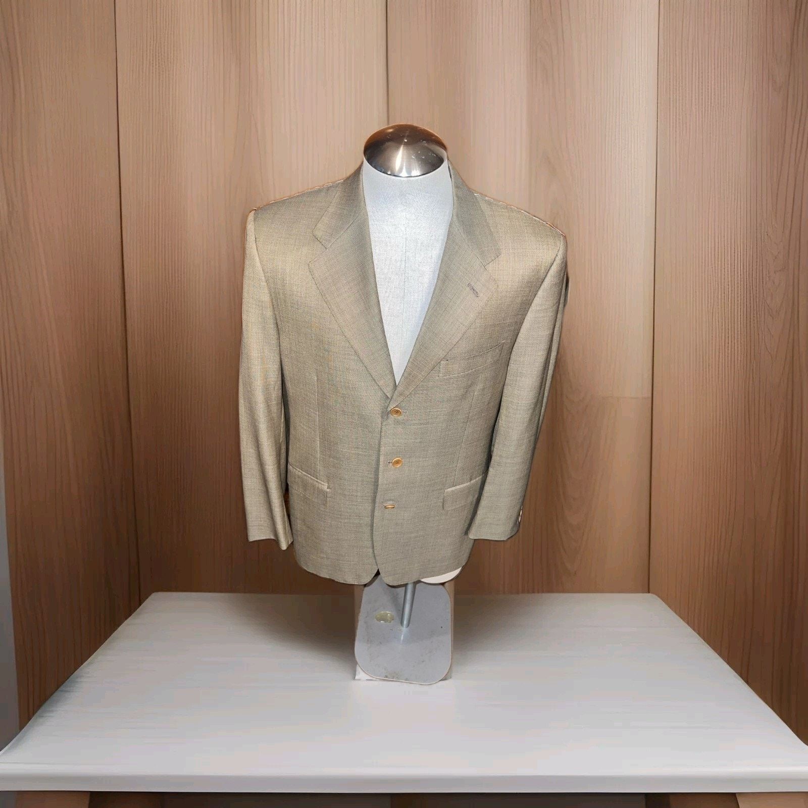 Canali Canali Men's Caki 3 Button Blazer 40R US/ 50R EU Size 40R - 1 Thumbnail