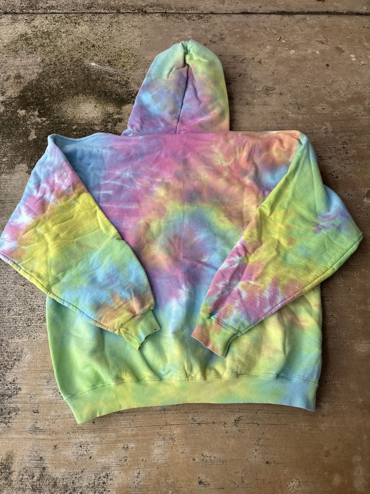 Grateful Dead × Vintage Vintage 90s Tie Dye Rainbow Grateful Dead Zipup Hoodie Size US XL / EU 56 / 4 - 3 Thumbnail