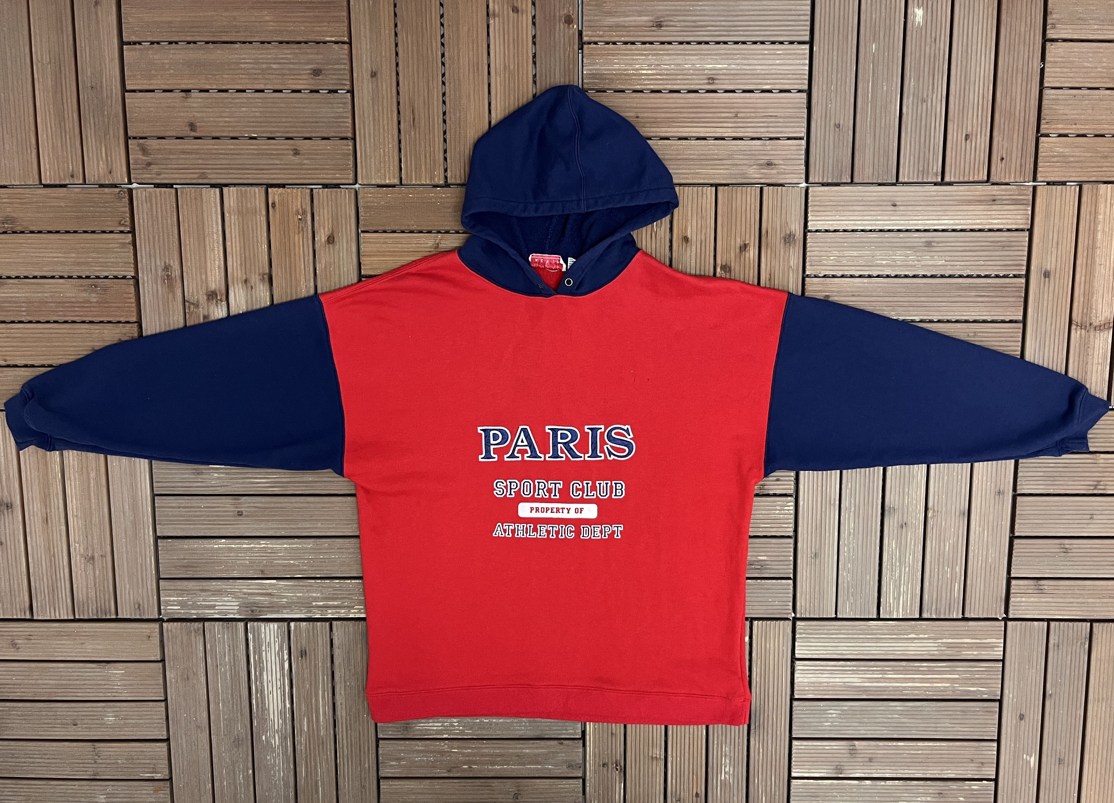 Vintage Paris Sport Club Athletic Dept Vintage Red Hoodie Size US M / EU 48-50 / 2 - 5 Thumbnail